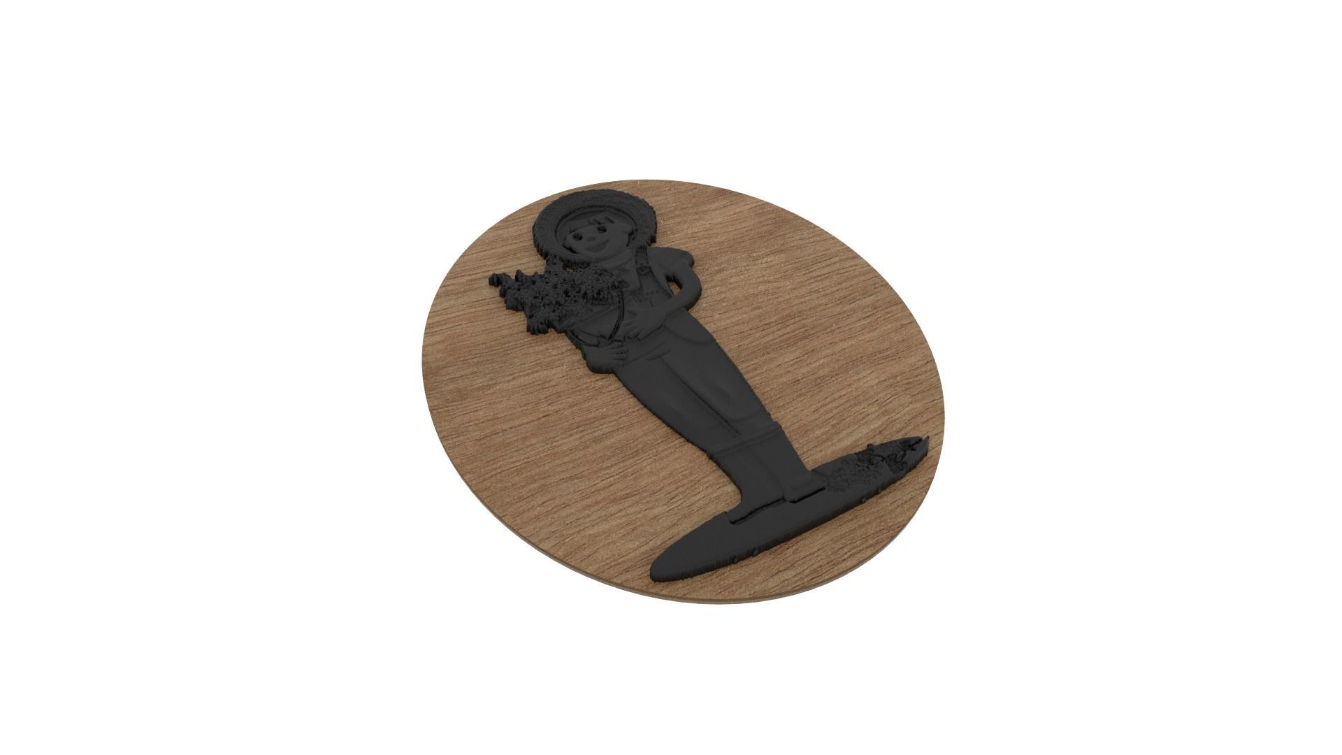 Farmer Medallion 3D print model_4