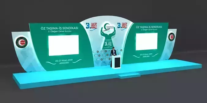 Ceremony Stage Decor 090 3D model