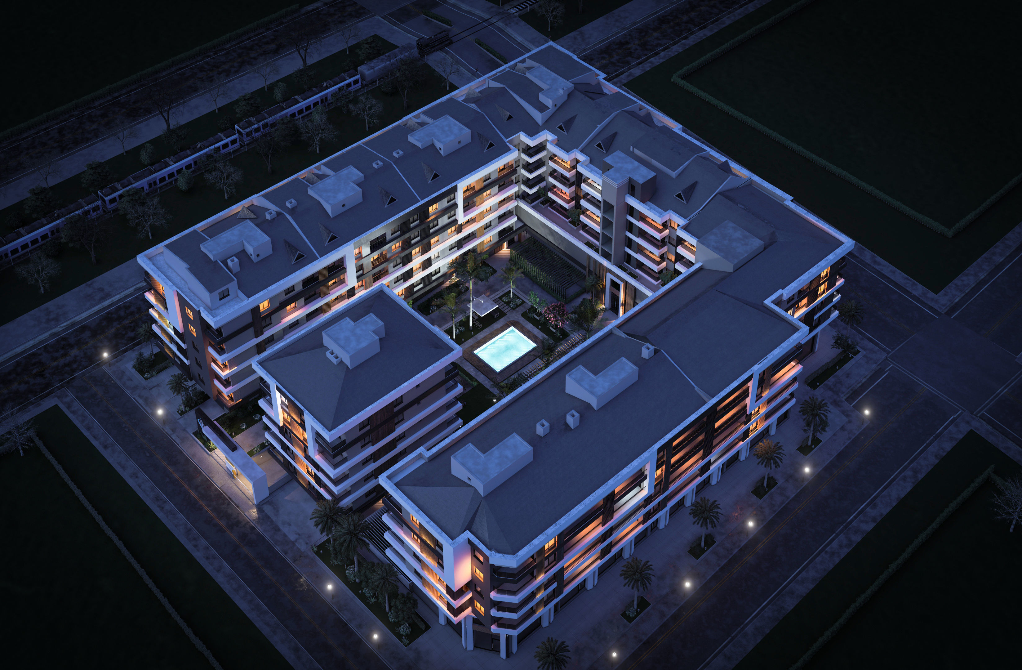 Big garden site project 3D model_7