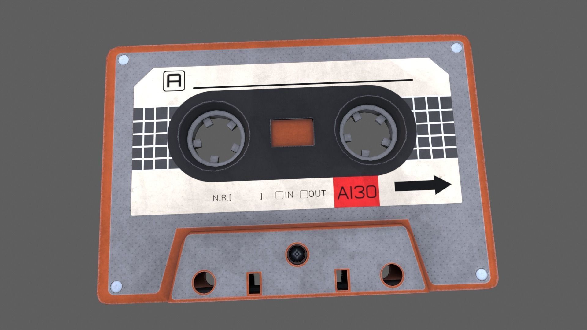 Cassette Low-poly 3D model_2