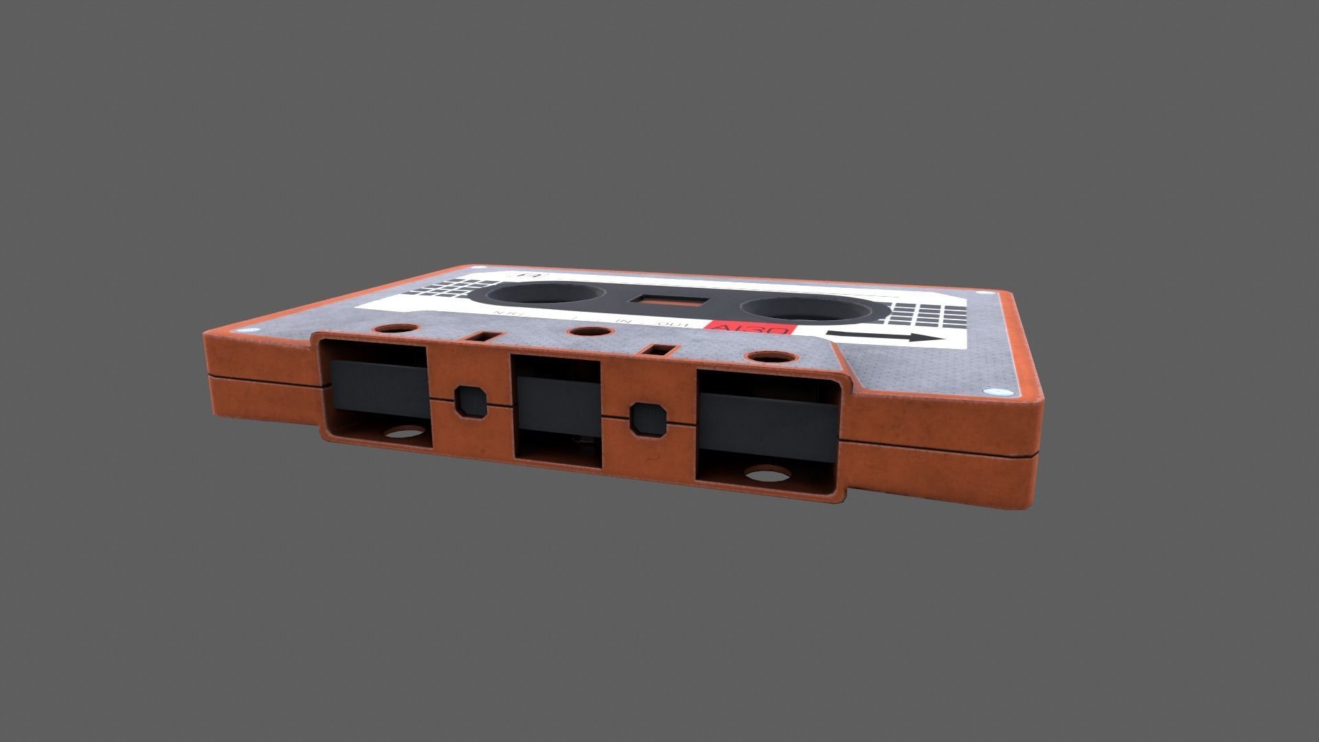 Cassette Low-poly 3D model_3