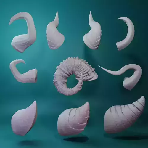 9 Larp Cosplay Horns-Bundle for 3D Printing