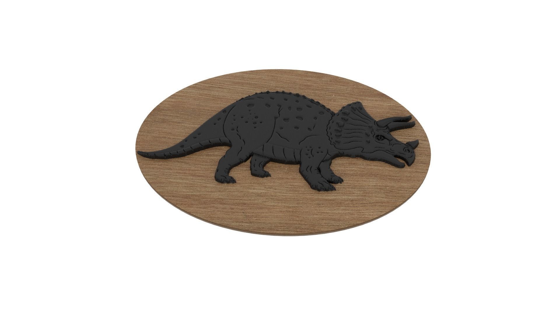 Rhino Medallion 3D print model_3