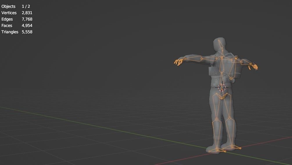 Sci-fi Futuristic character Cybernetic Cyberpunk hero Low-poly 3D model_21