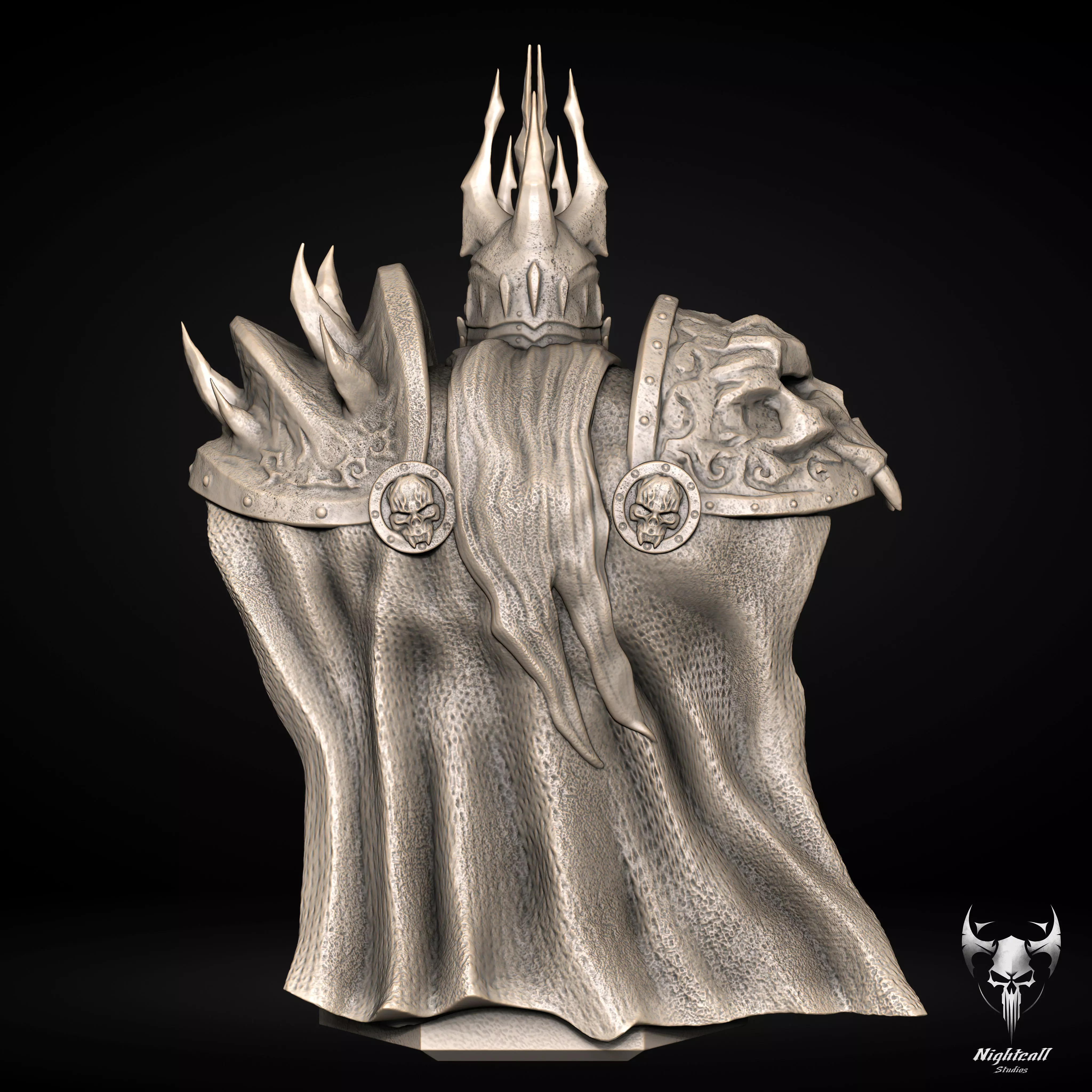 Arthas the Lich King Bust 3D print model  3D print model_3