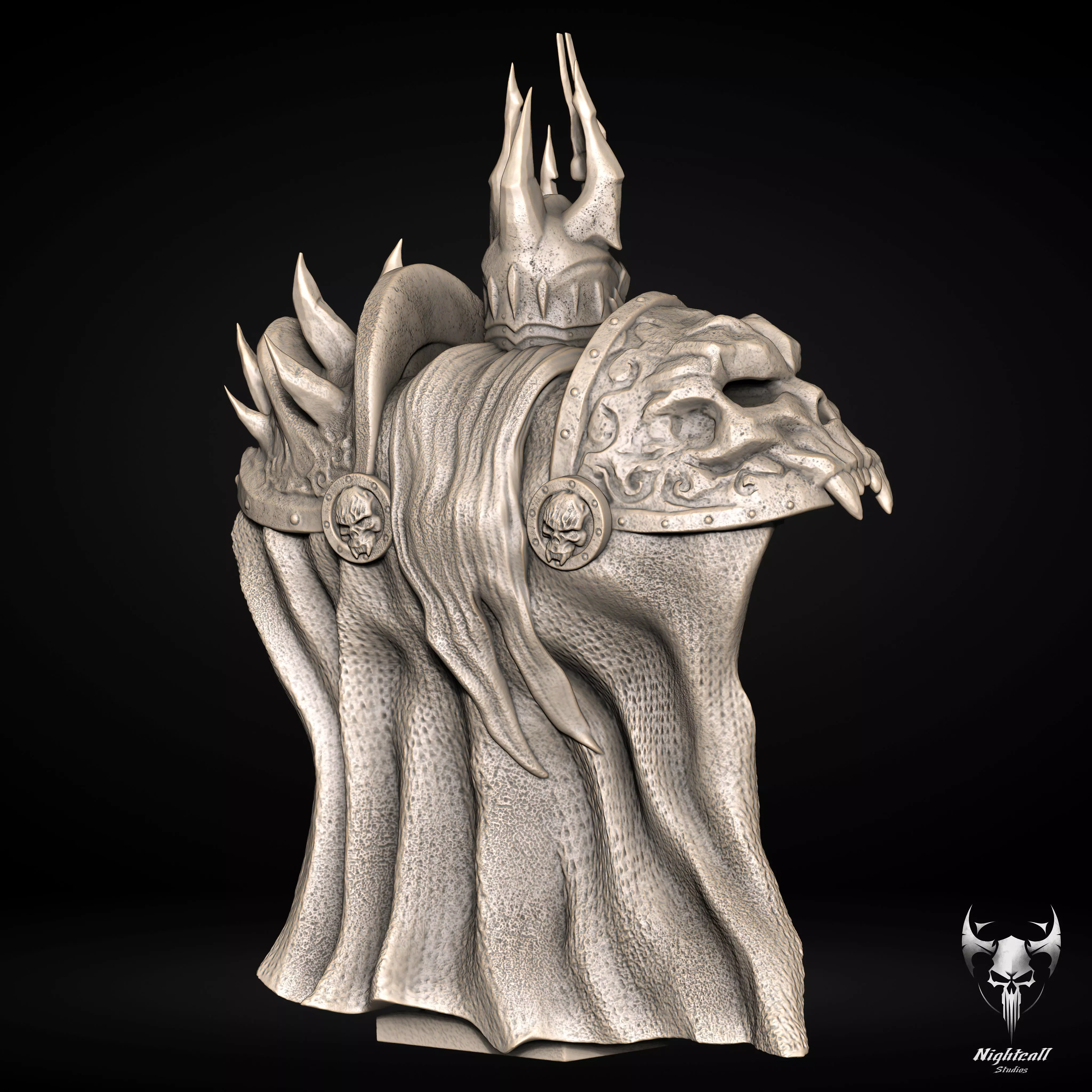 Arthas the Lich King Bust 3D print model  3D print model_4