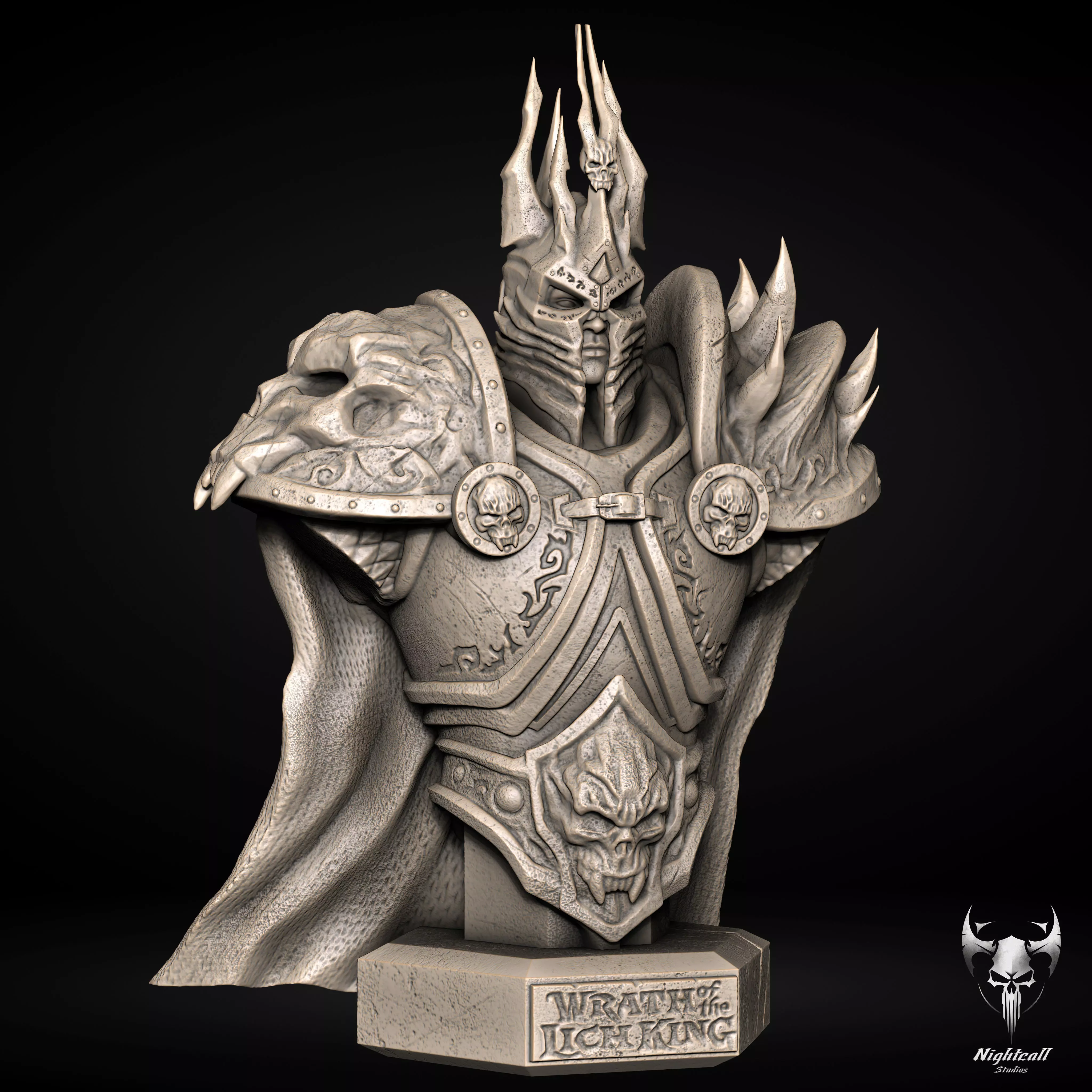 Arthas the Lich King Bust 3D print model  3D print model_1