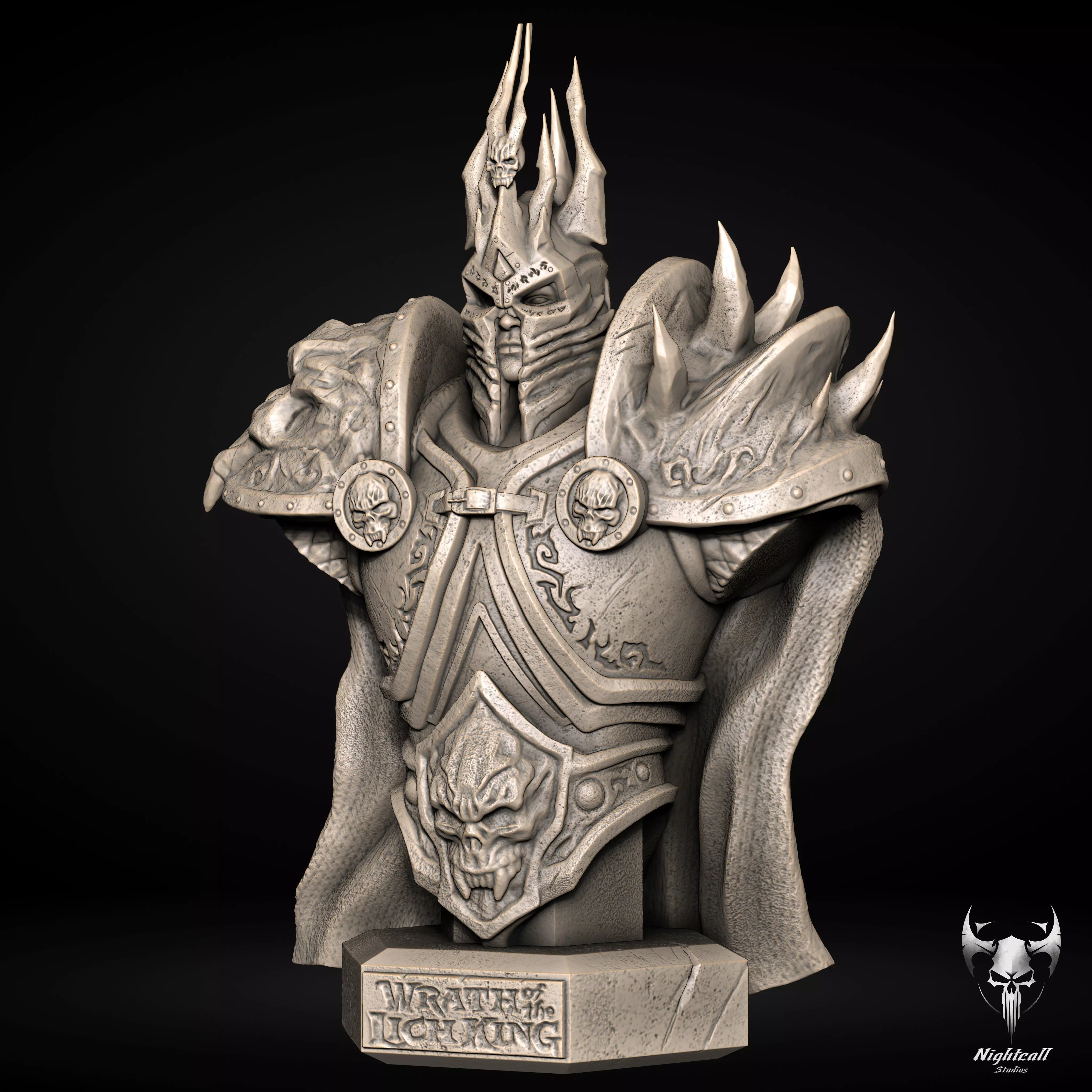 Arthas the Lich King Bust 3D print model  3D print model_2