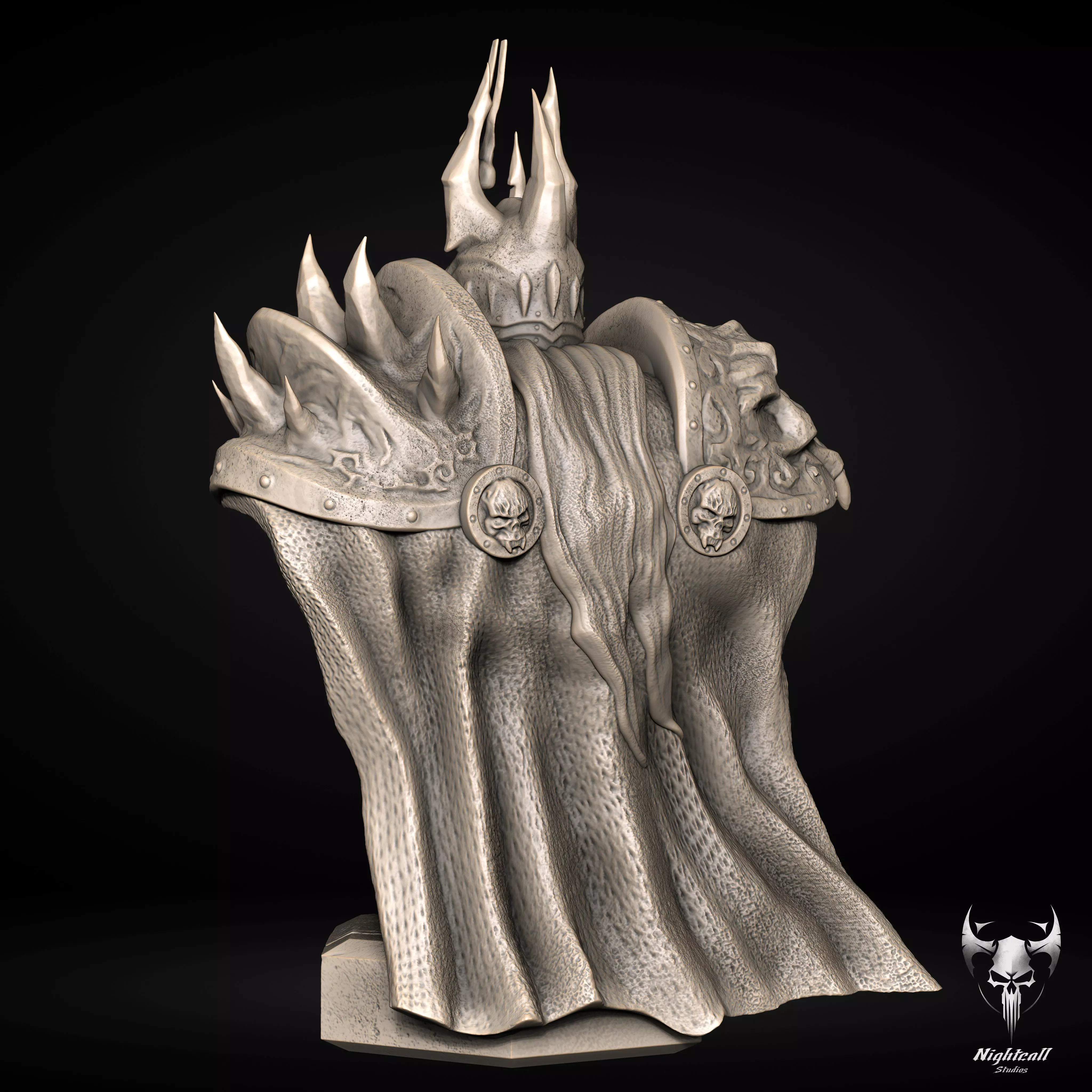 Arthas the Lich King Bust 3D print model  3D print model_5