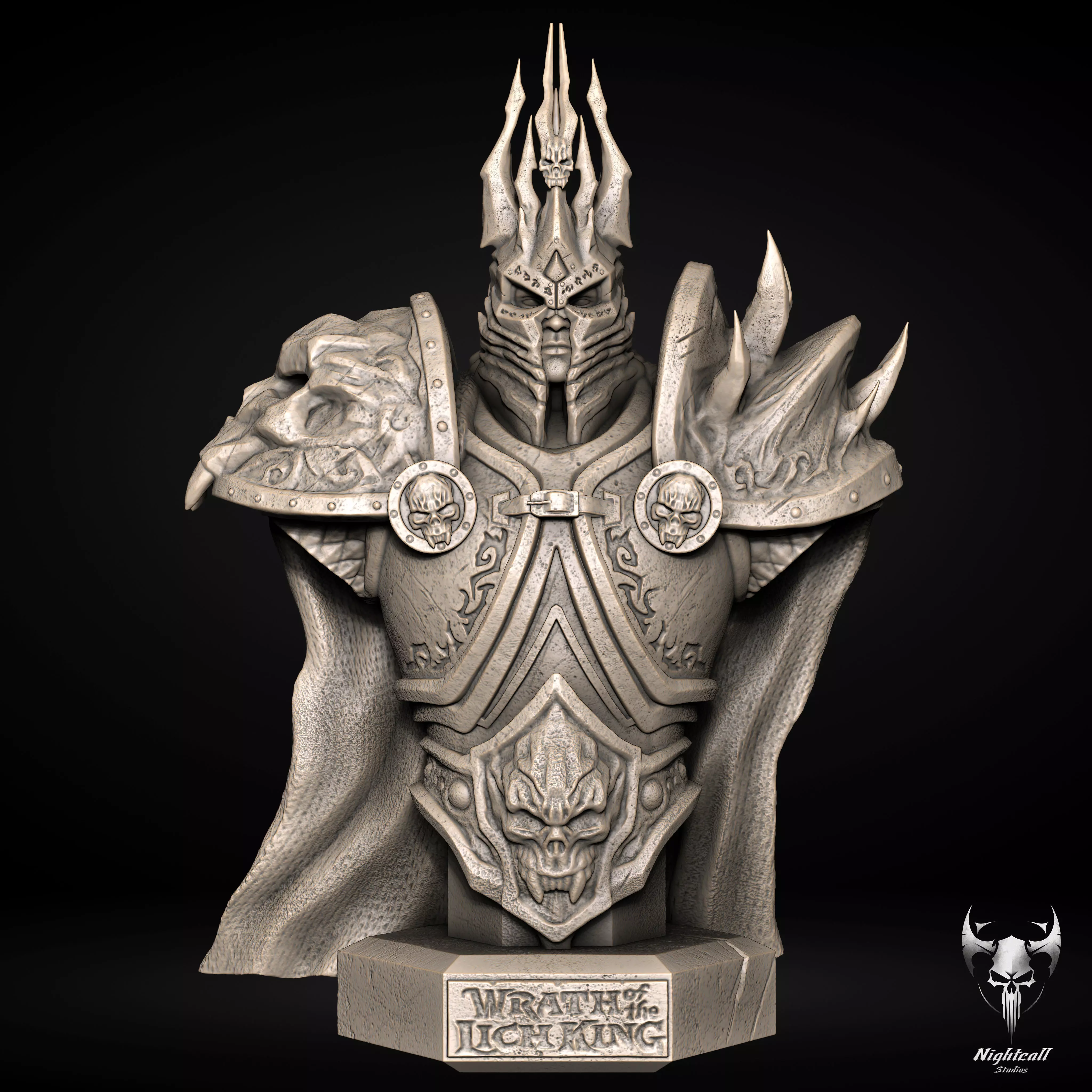 Arthas the Lich King Bust 3D print model  3D print model_0