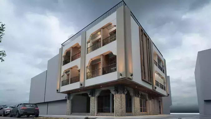 Exterior work on the old building