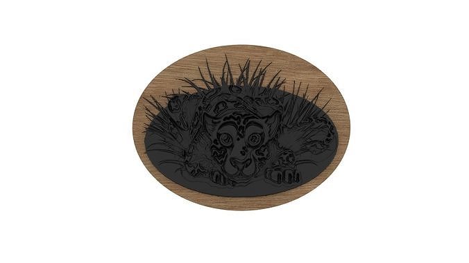 Jaguar Medallion 3D print model