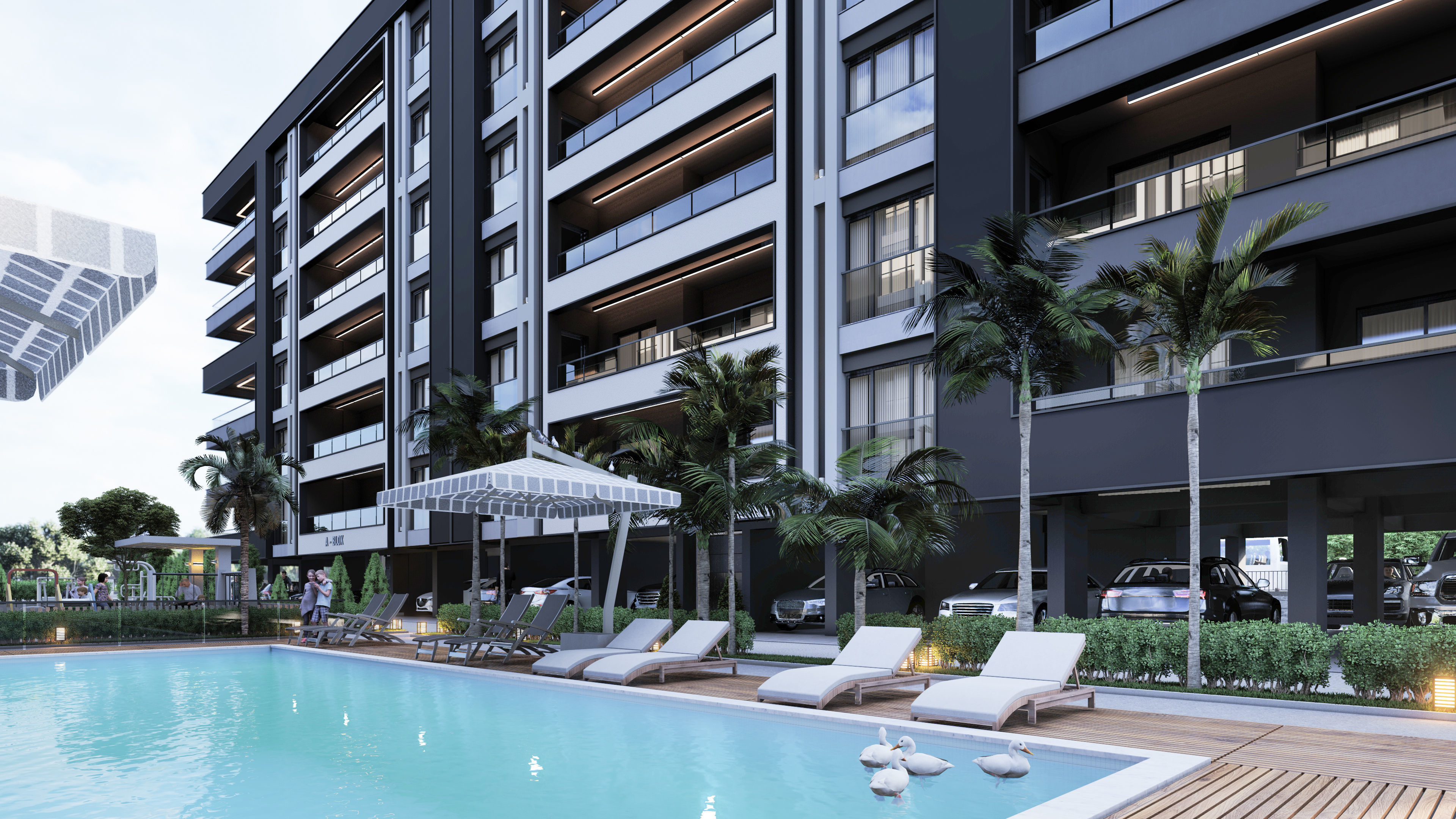 4 Block Big Site Project 3D model_21