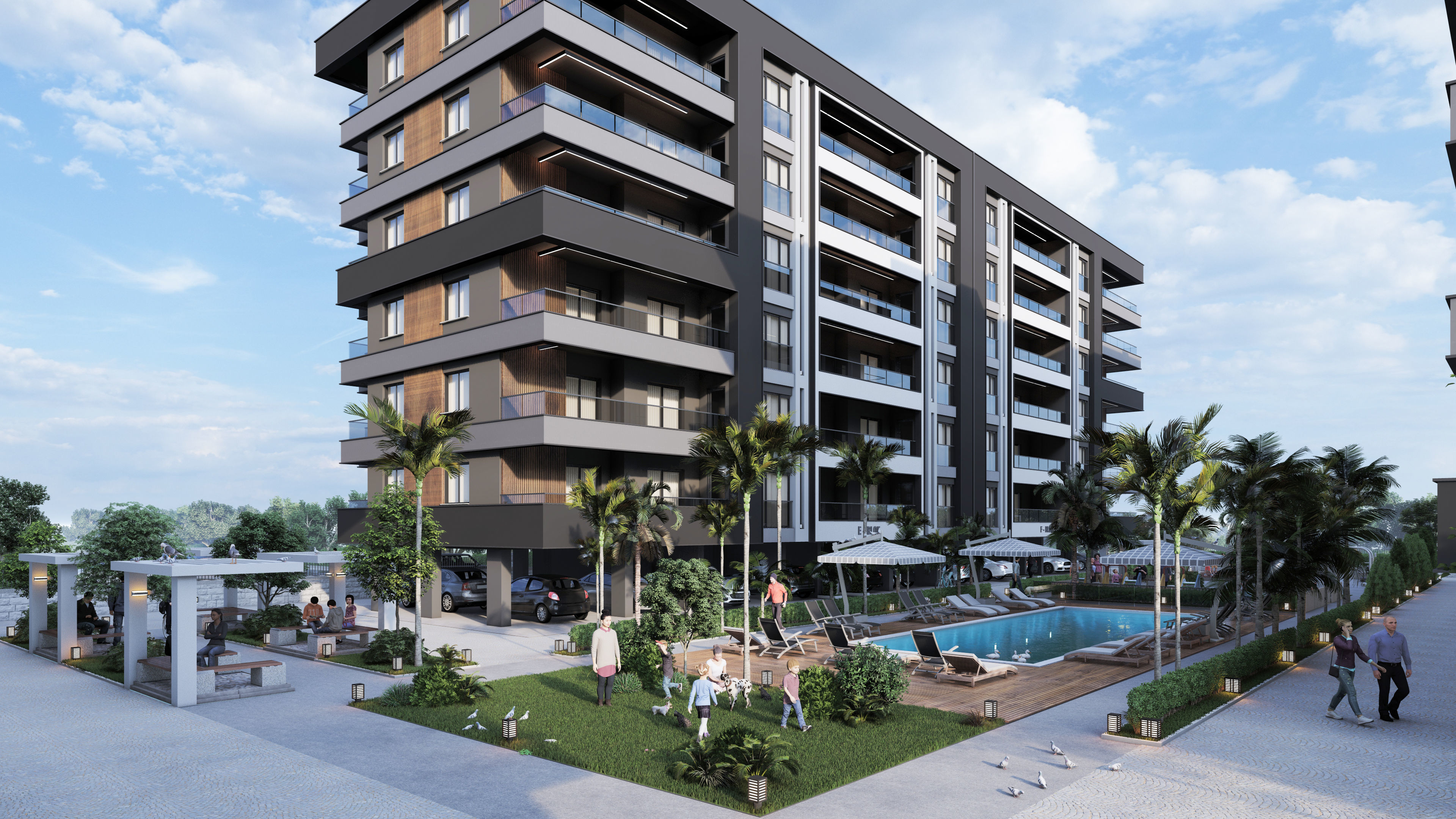 4 Block Big Site Project 3D model_25