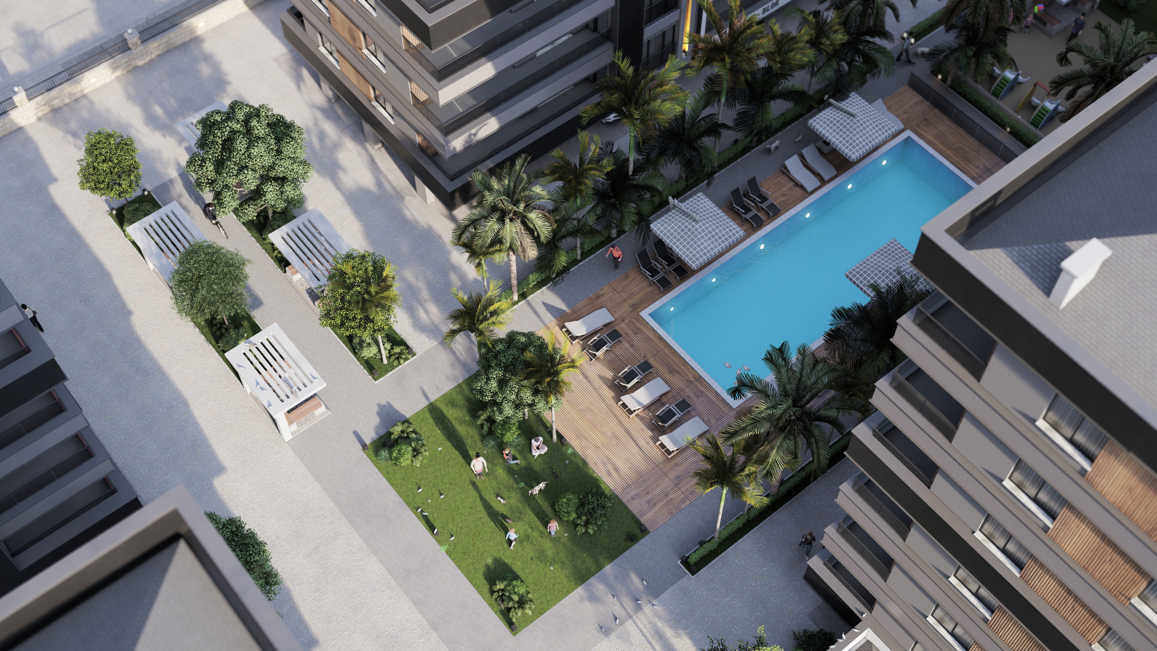 4 Block Big Site Project 3D model_10