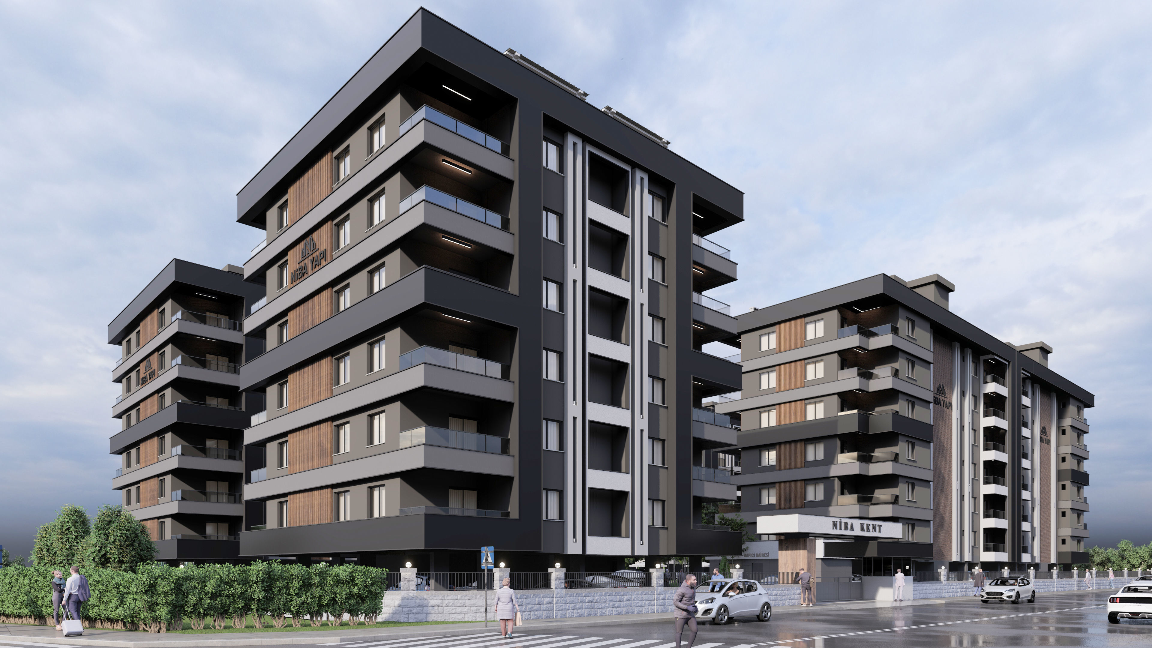 4 Block Big Site Project 3D model_4