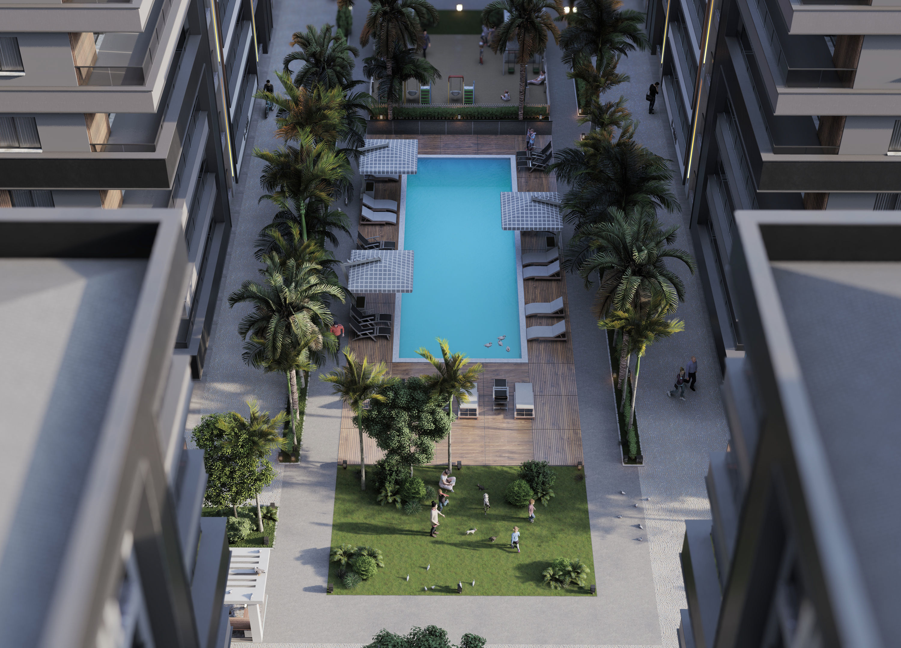 4 Block Big Site Project 3D model_13