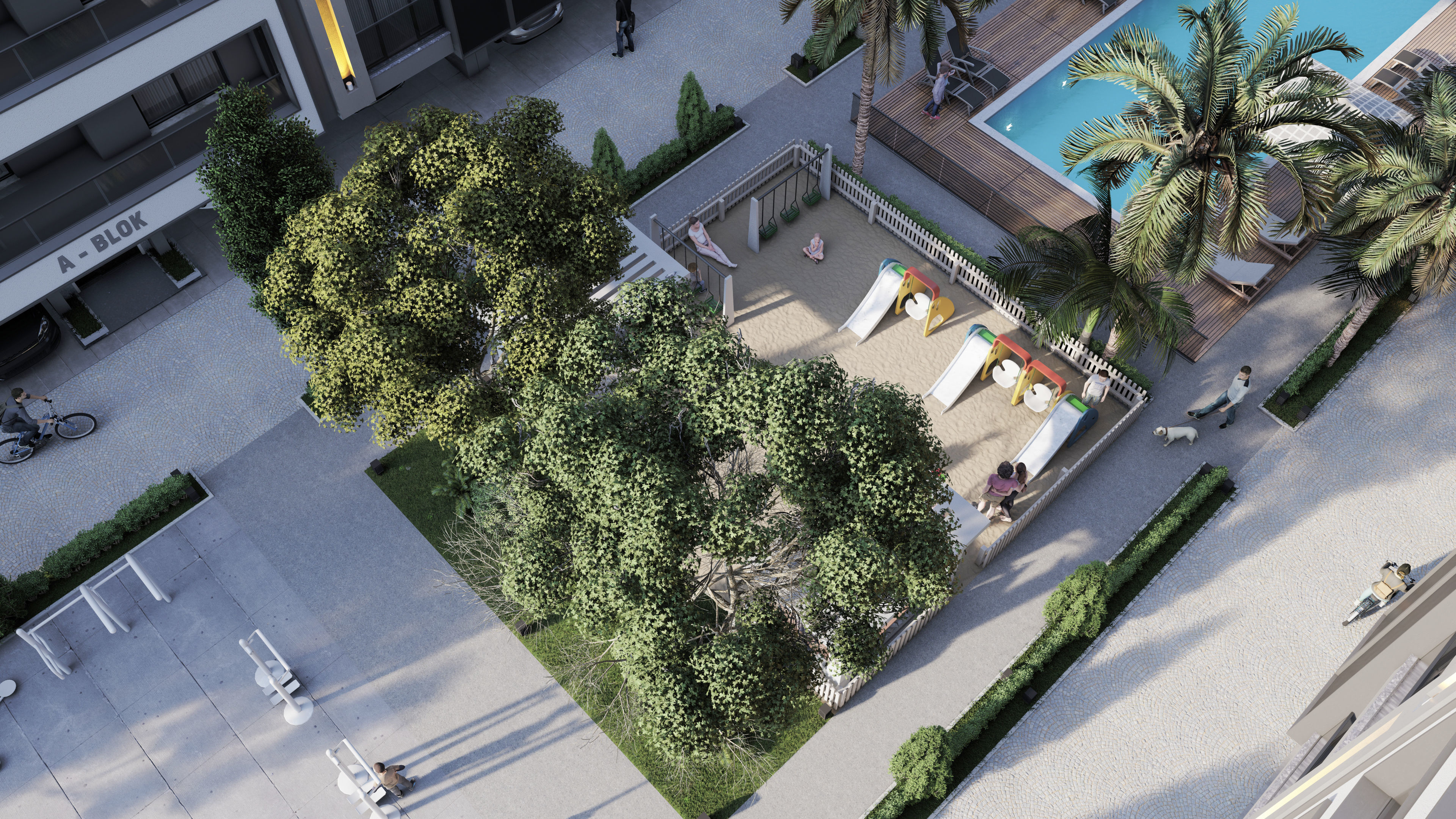 4 Block Big Site Project 3D model_12