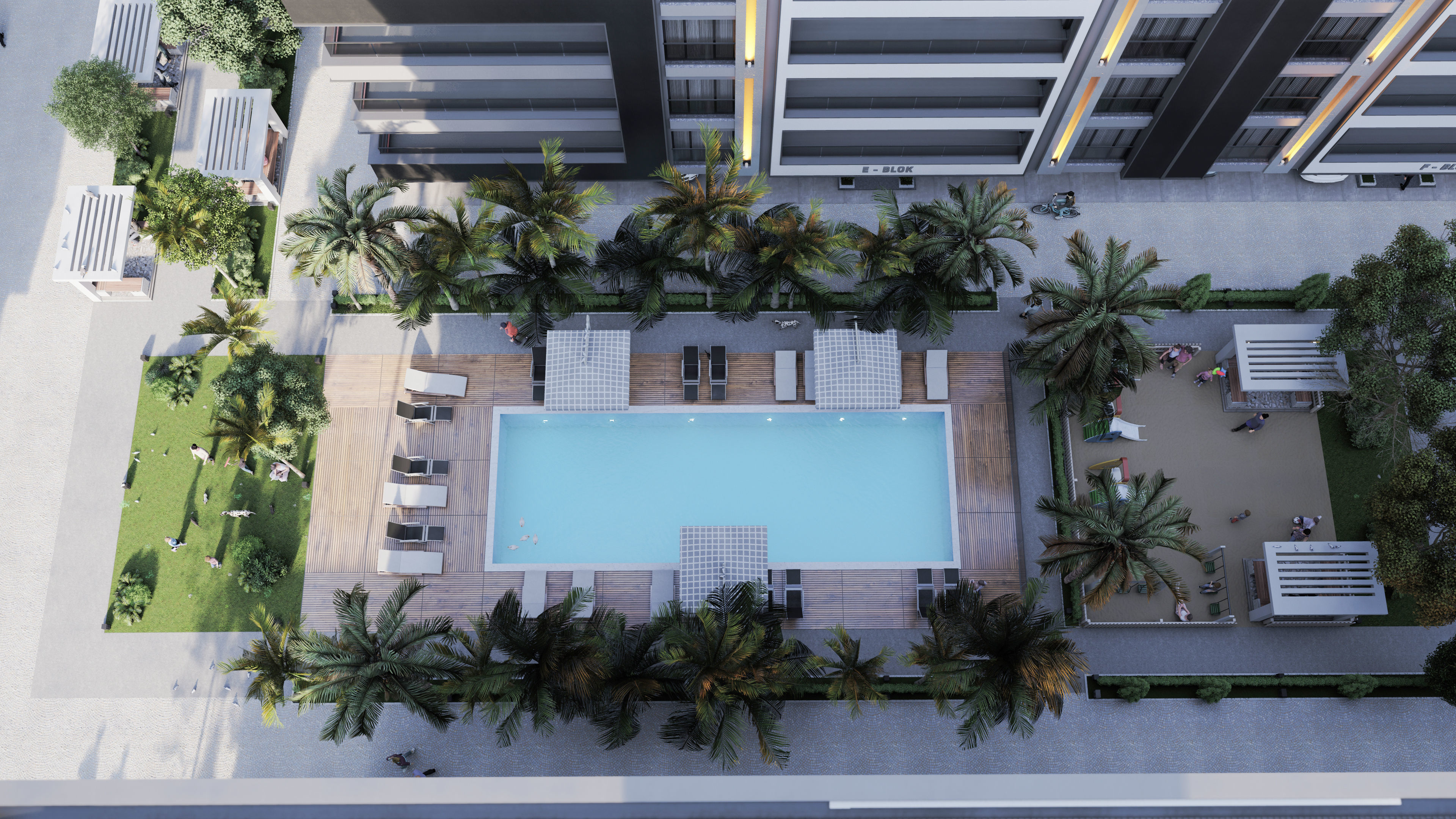 4 Block Big Site Project 3D model_11