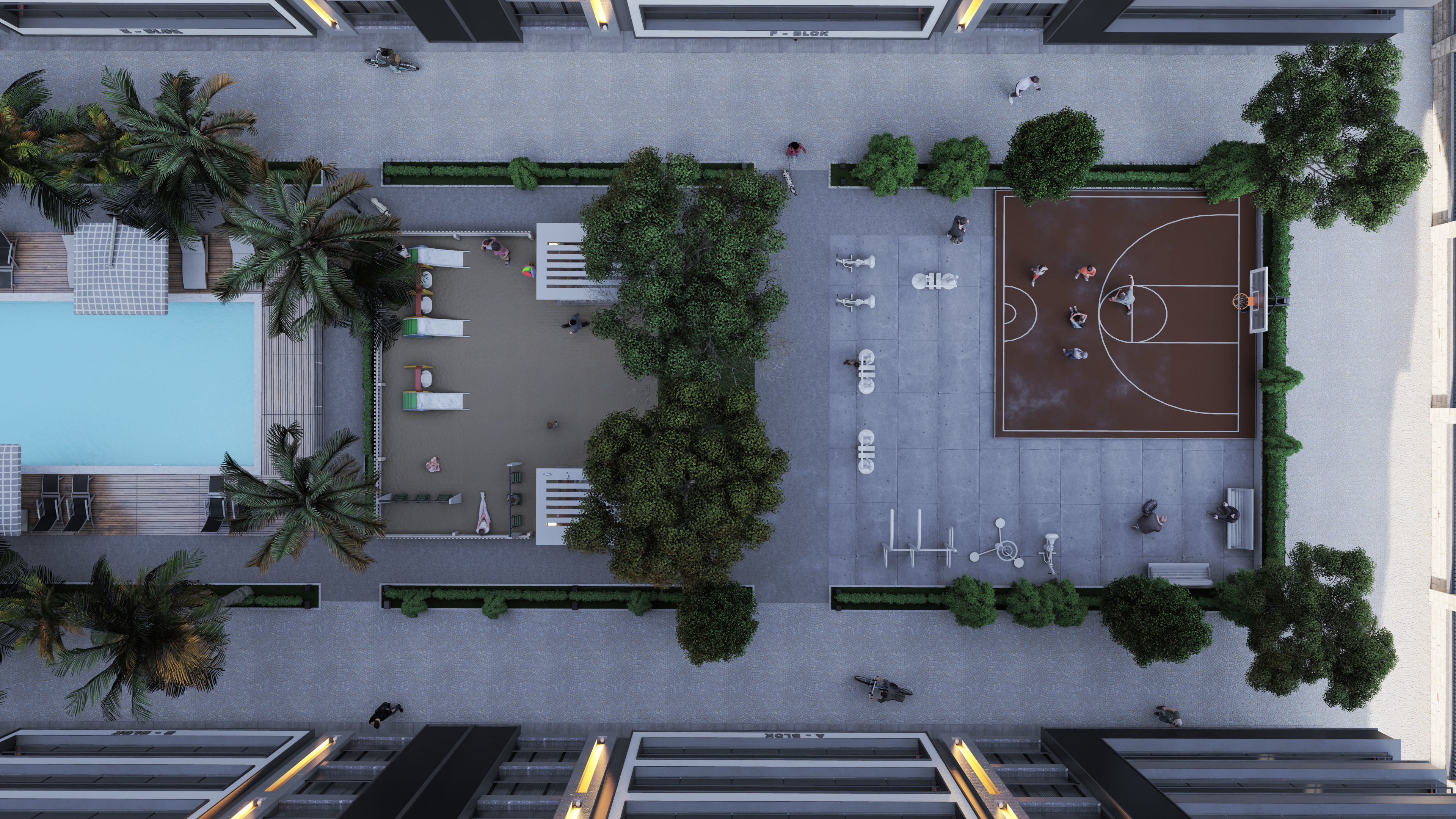 4 Block Big Site Project 3D model_15