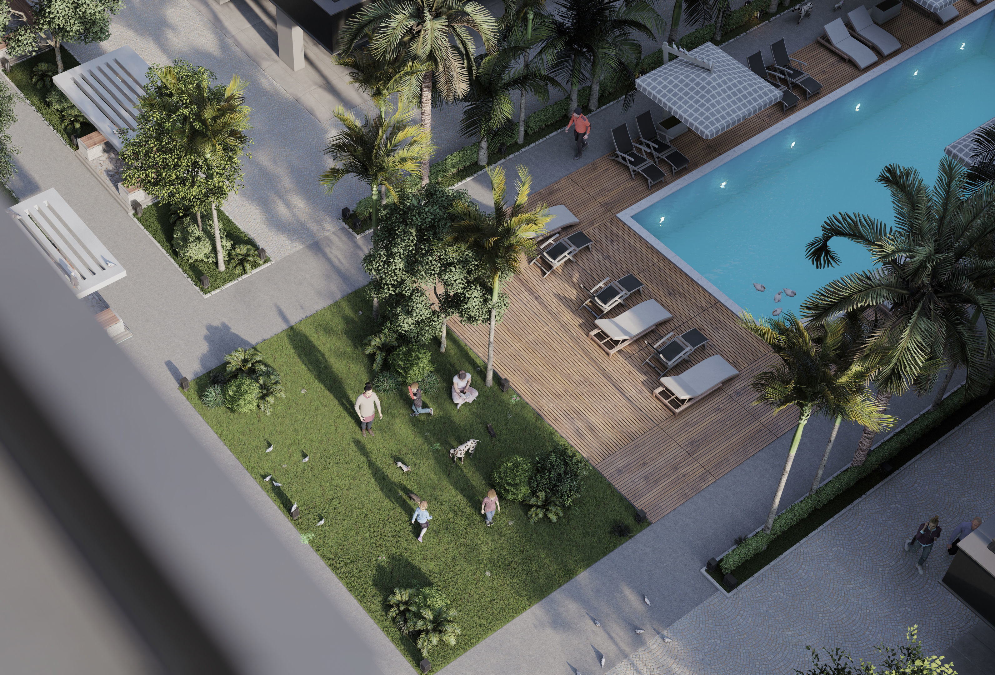 4 Block Big Site Project 3D model_16