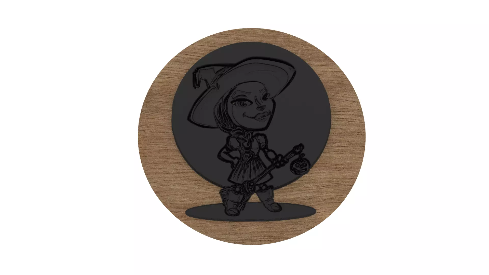 Witch Medallion 3D print model_0