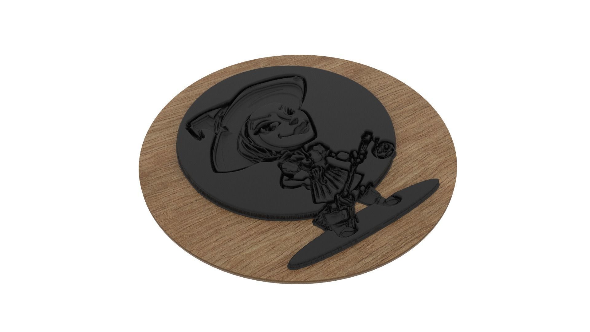 Witch Medallion 3D print model_1