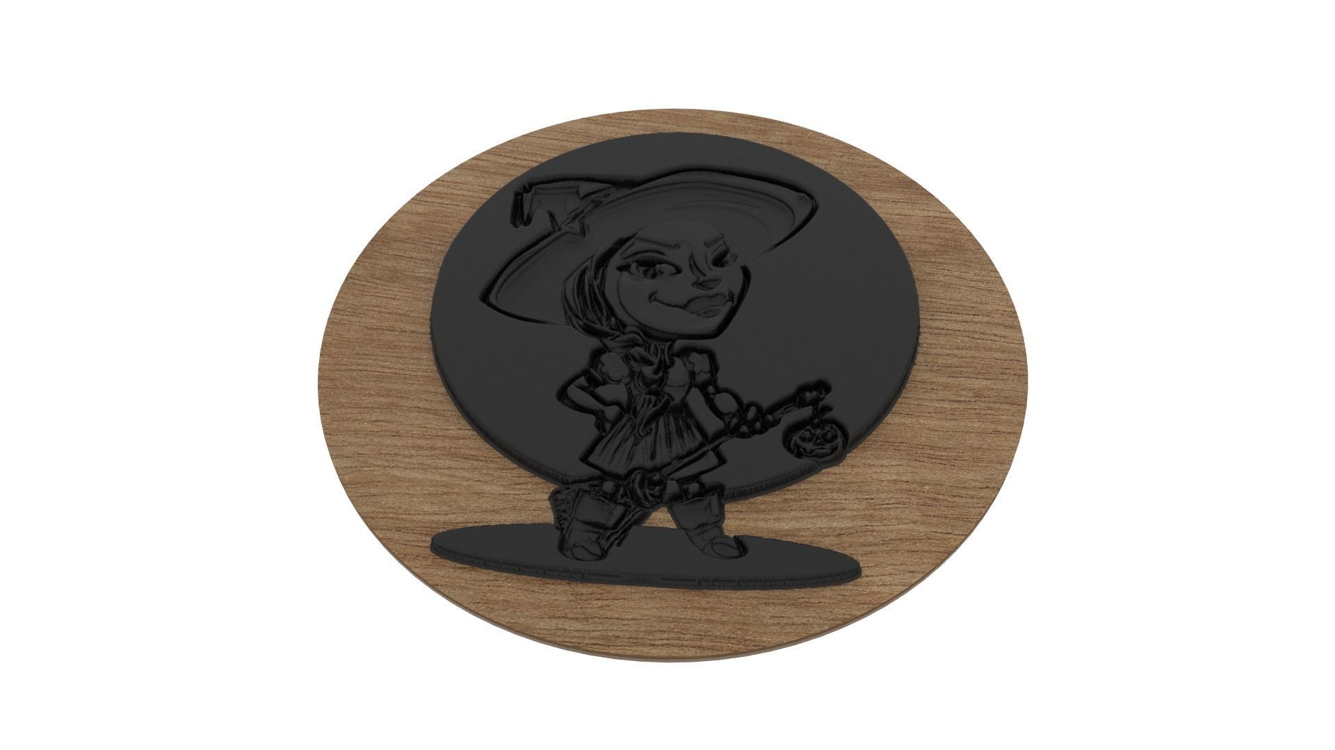 Witch Medallion 3D print model_3