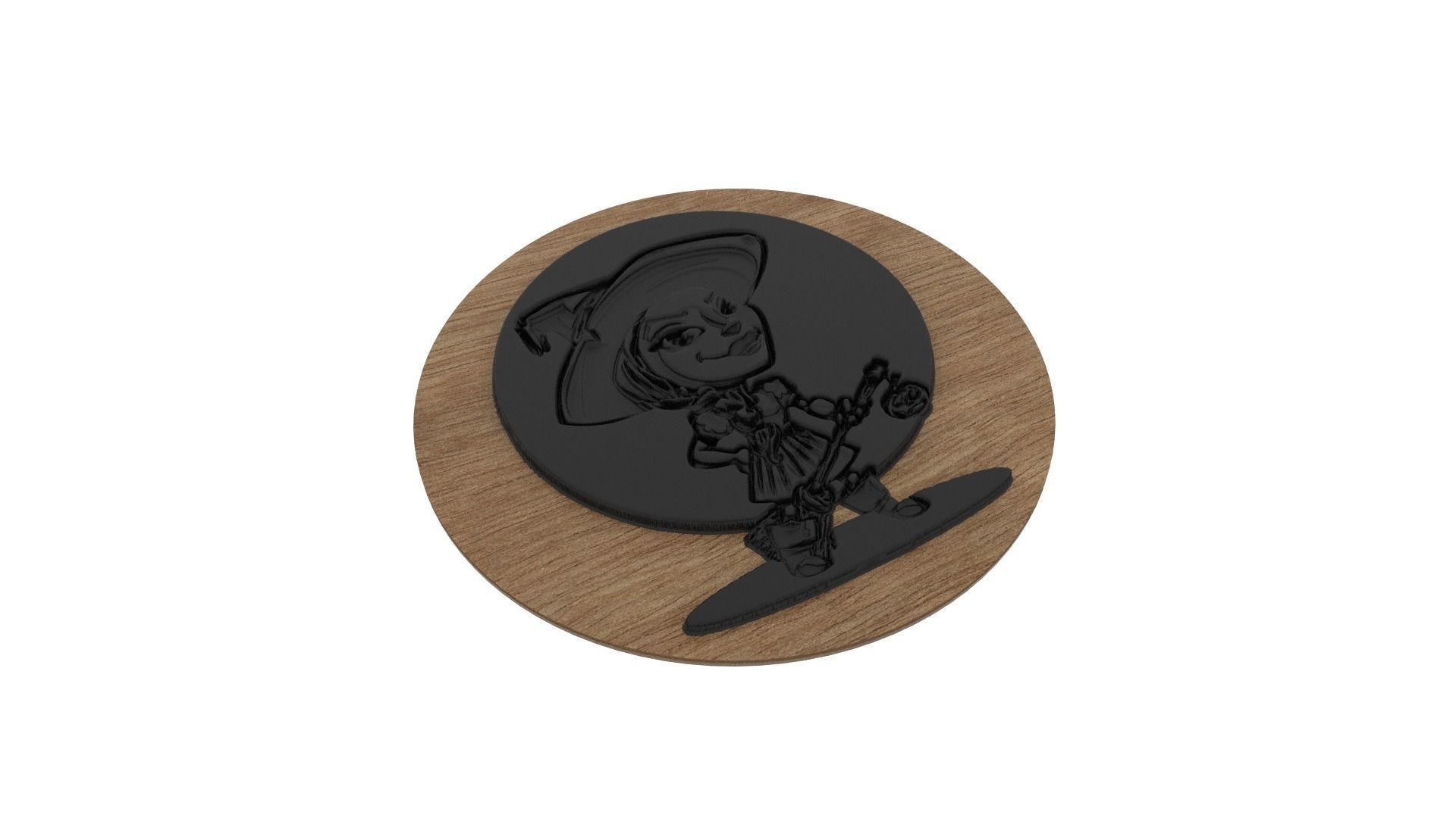 Witch Medallion 3D print model_4