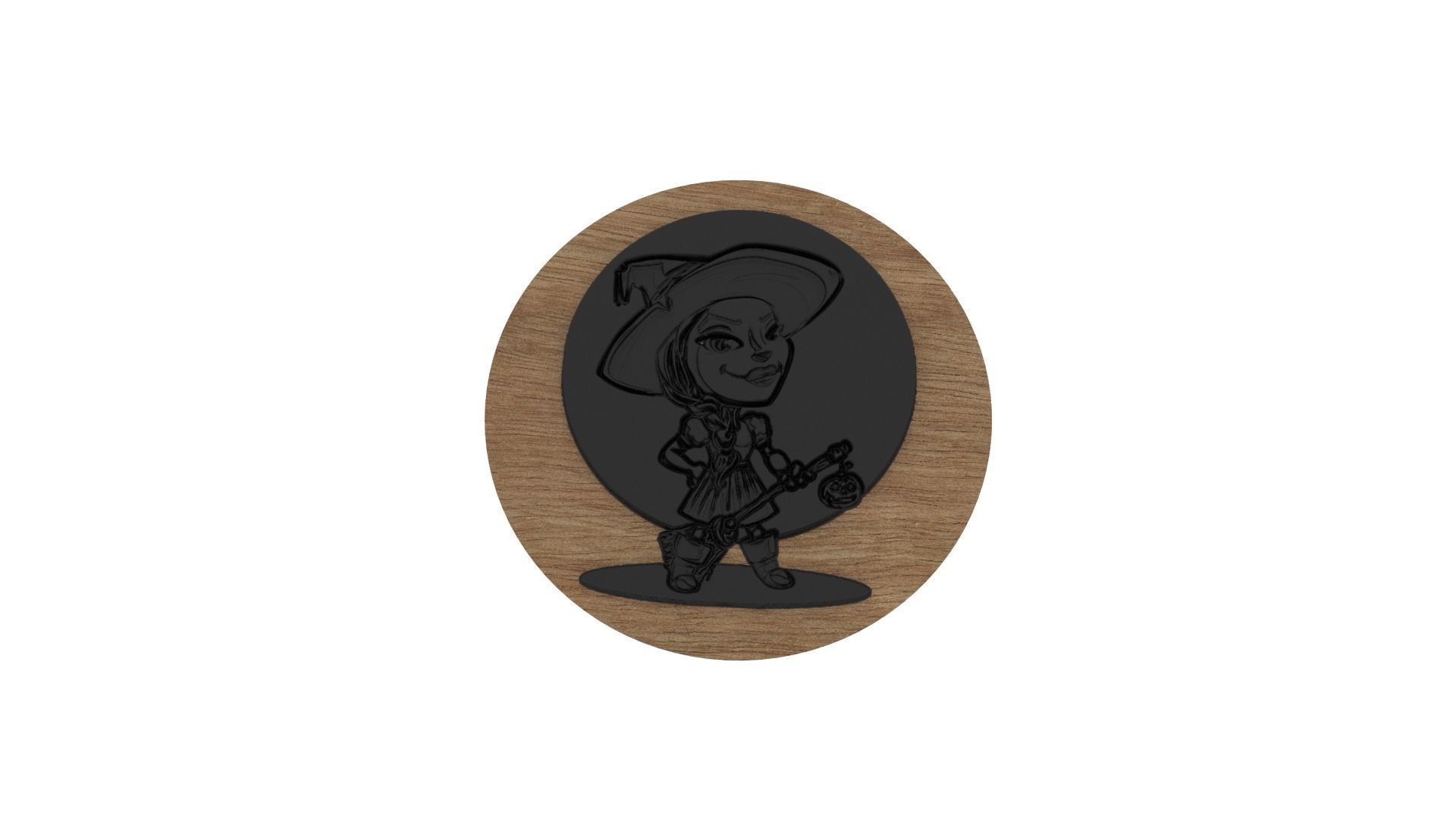 Witch Medallion 3D print model_5