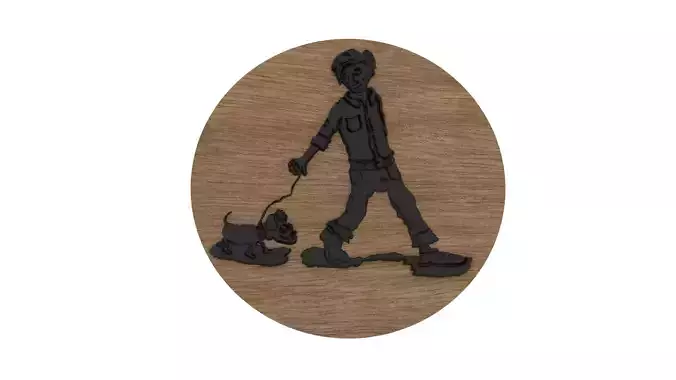 Man and Dog Medallion