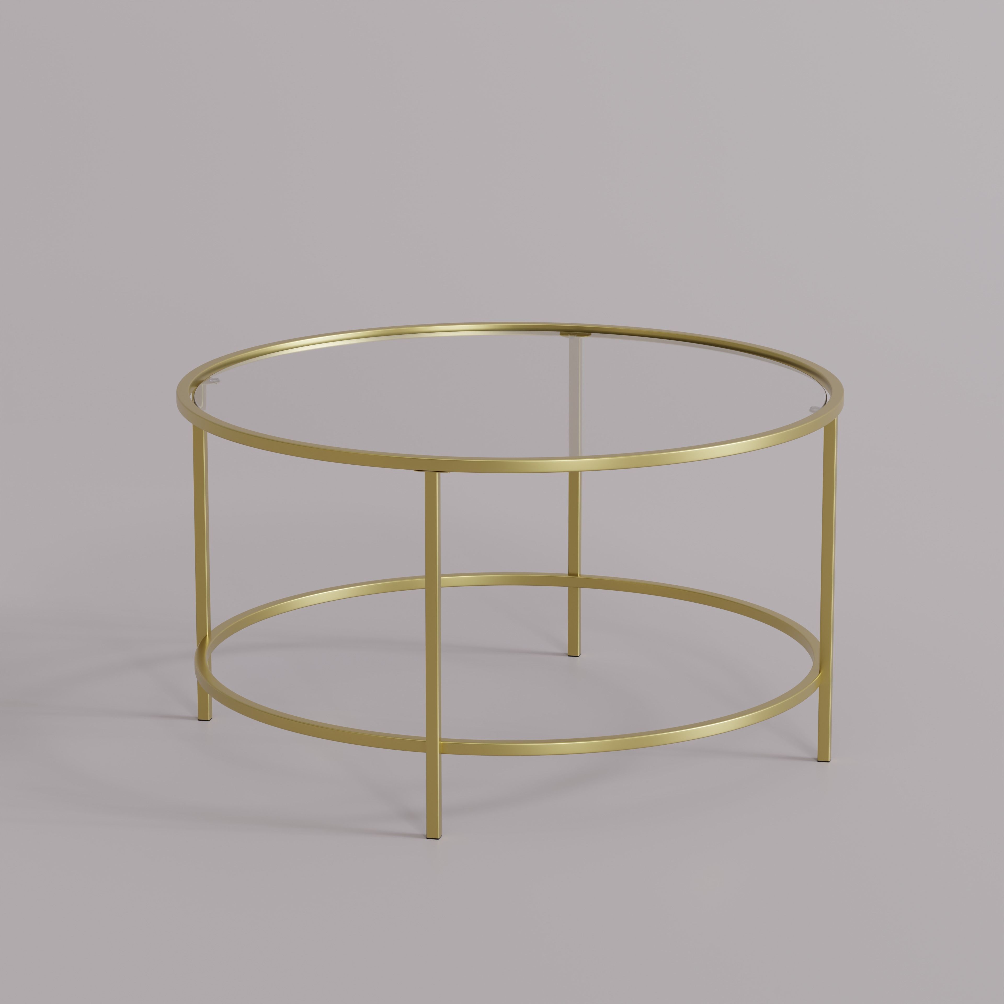 Decorative Glass Coffee Table 3D model_3