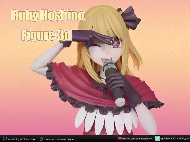 Ruby Hoshino idol ver figure 3d 3D print model