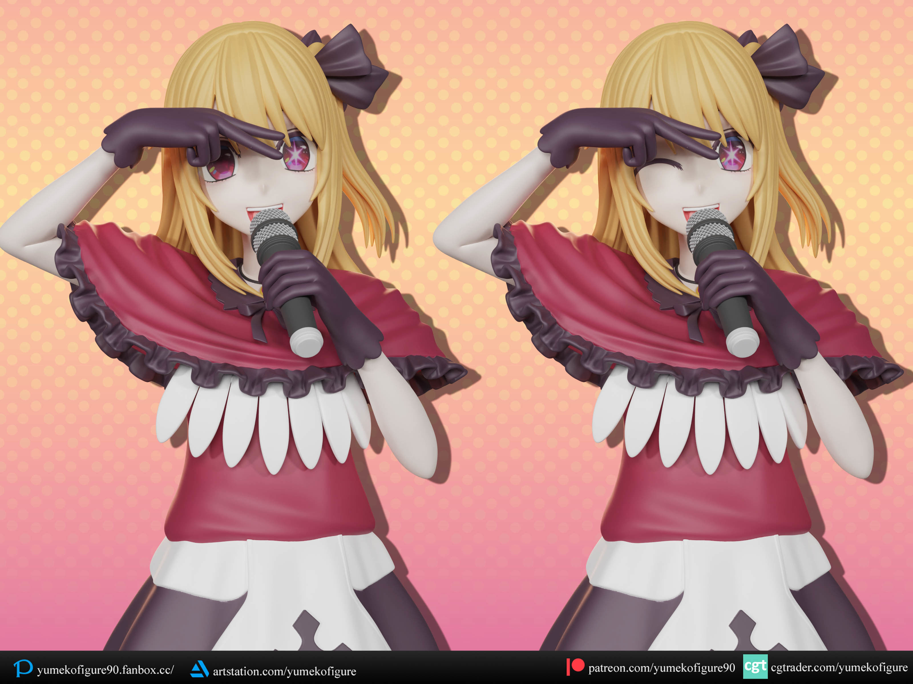 Ruby Hoshino idol ver figure 3d 3D print model_5