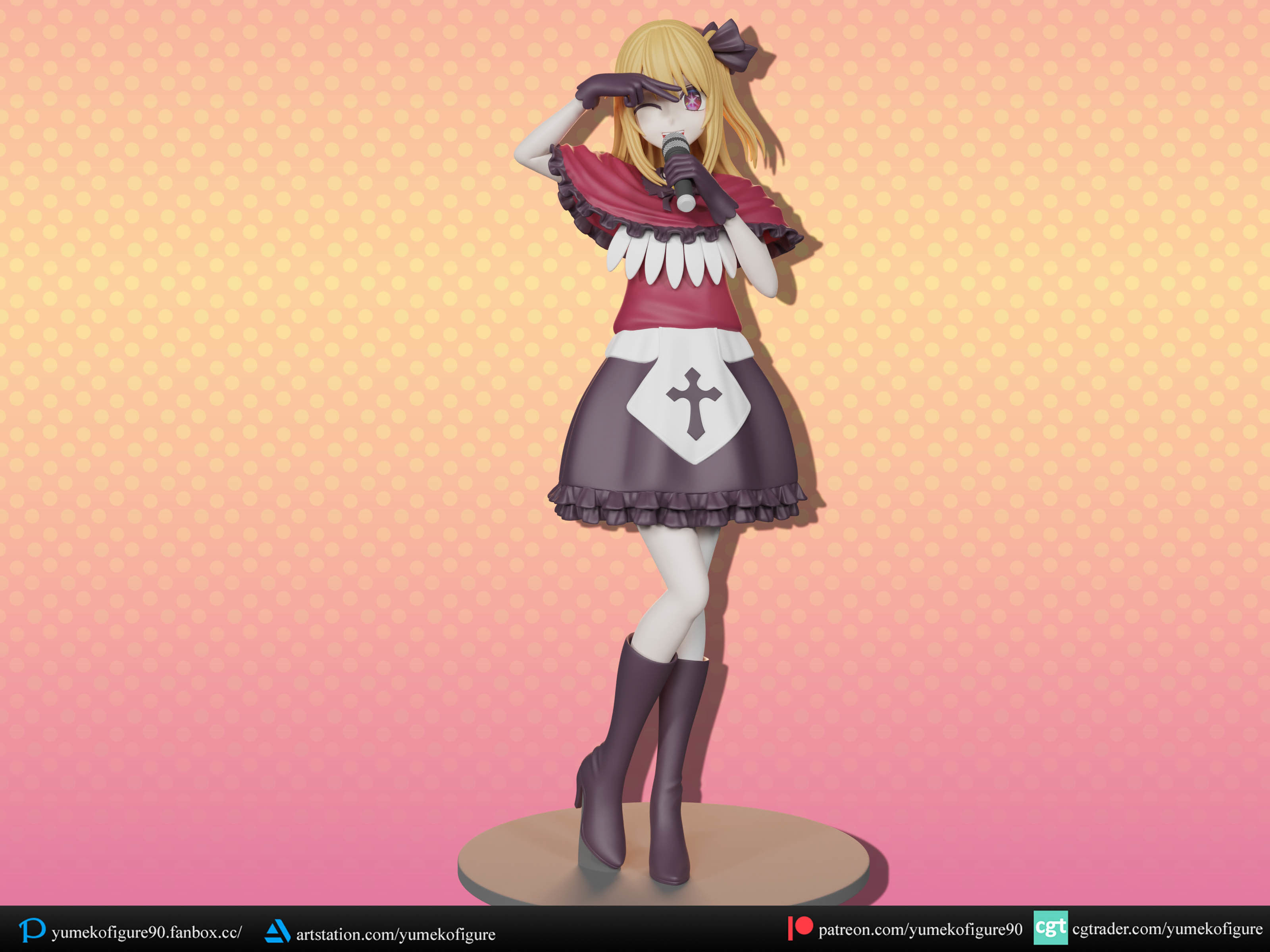 Ruby Hoshino idol ver figure 3d 3D print model_2