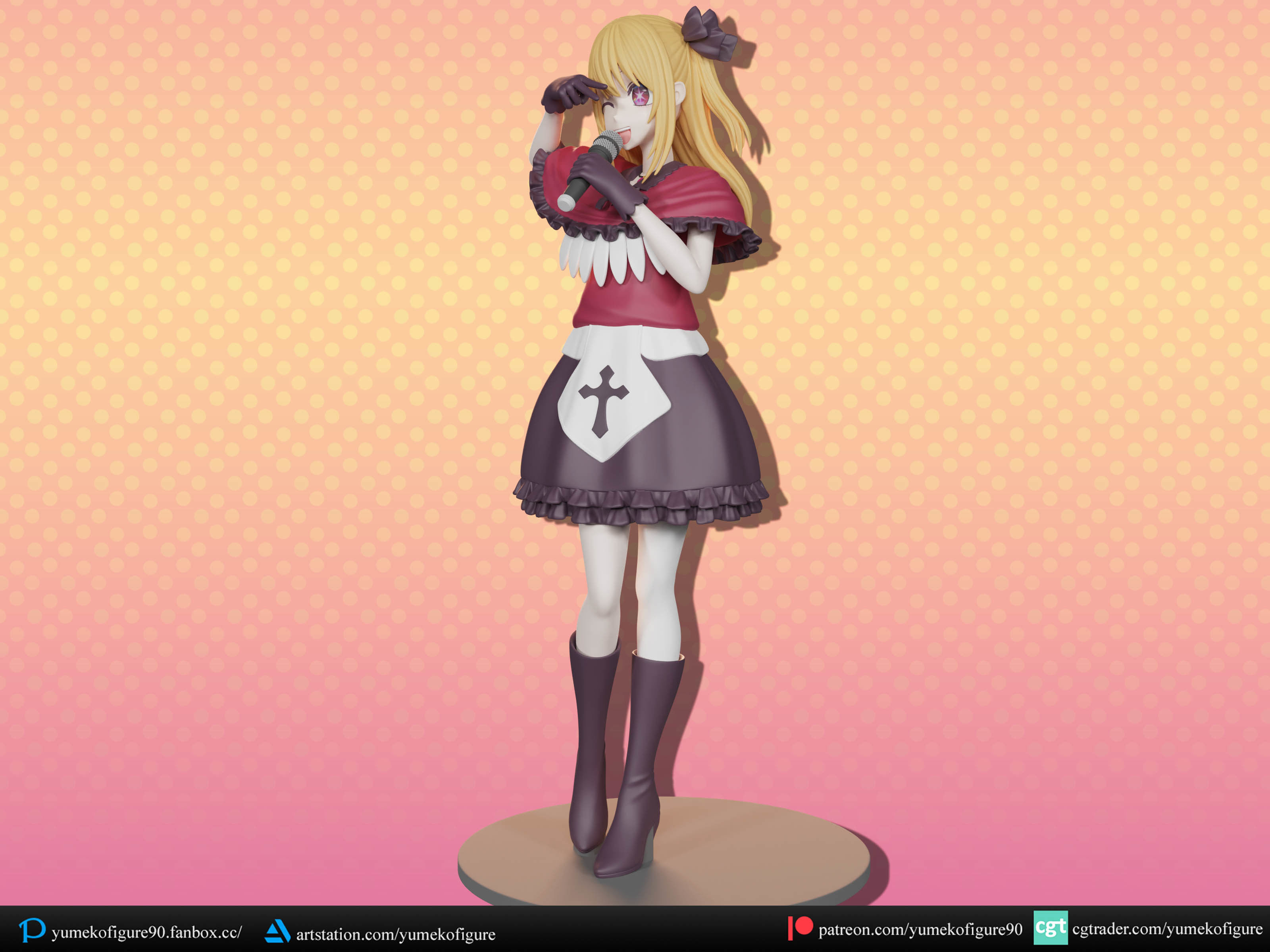 Ruby Hoshino idol ver figure 3d 3D print model_3