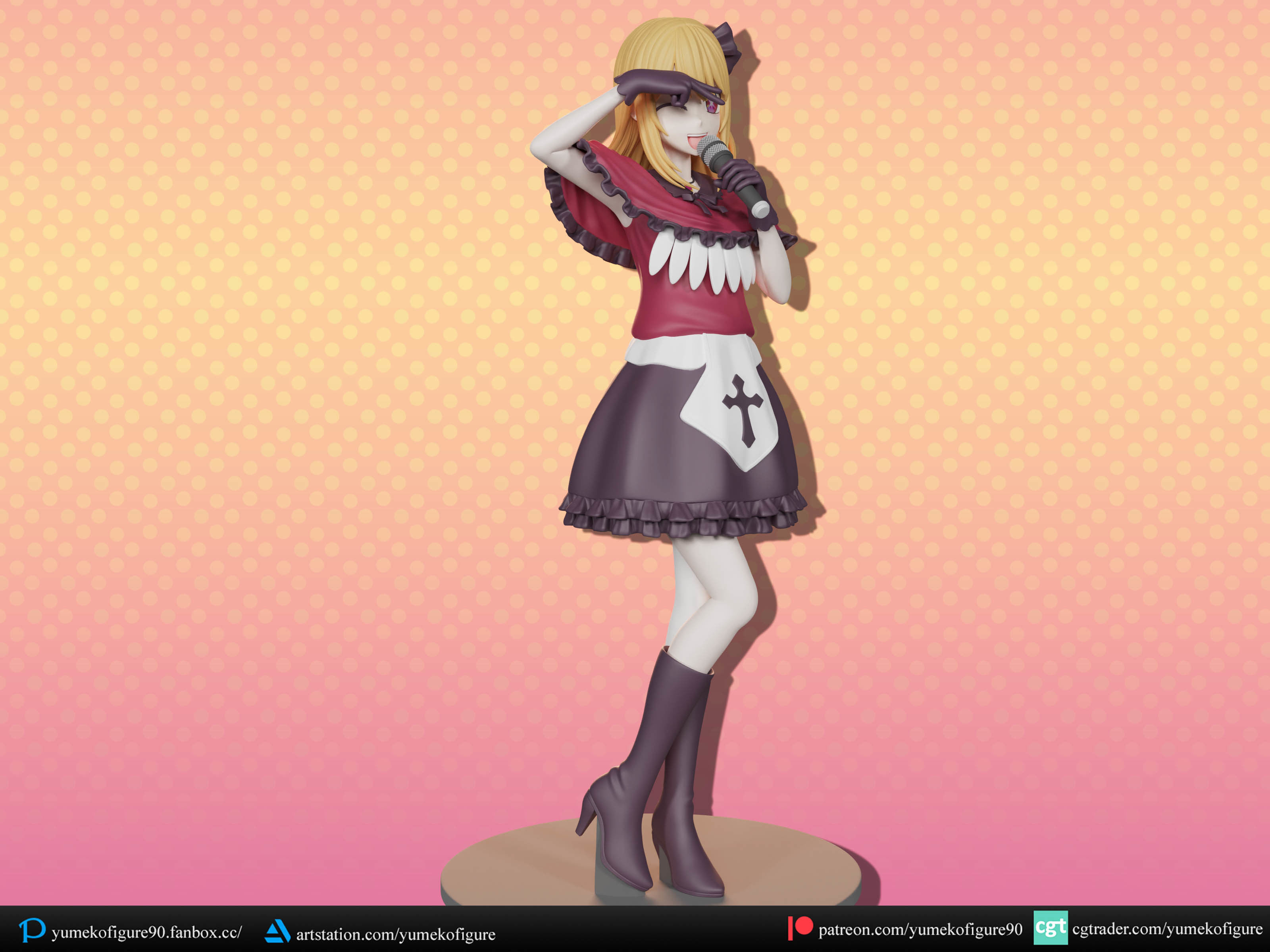 Ruby Hoshino idol ver figure 3d 3D print model_6