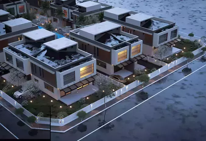 8 block villa project