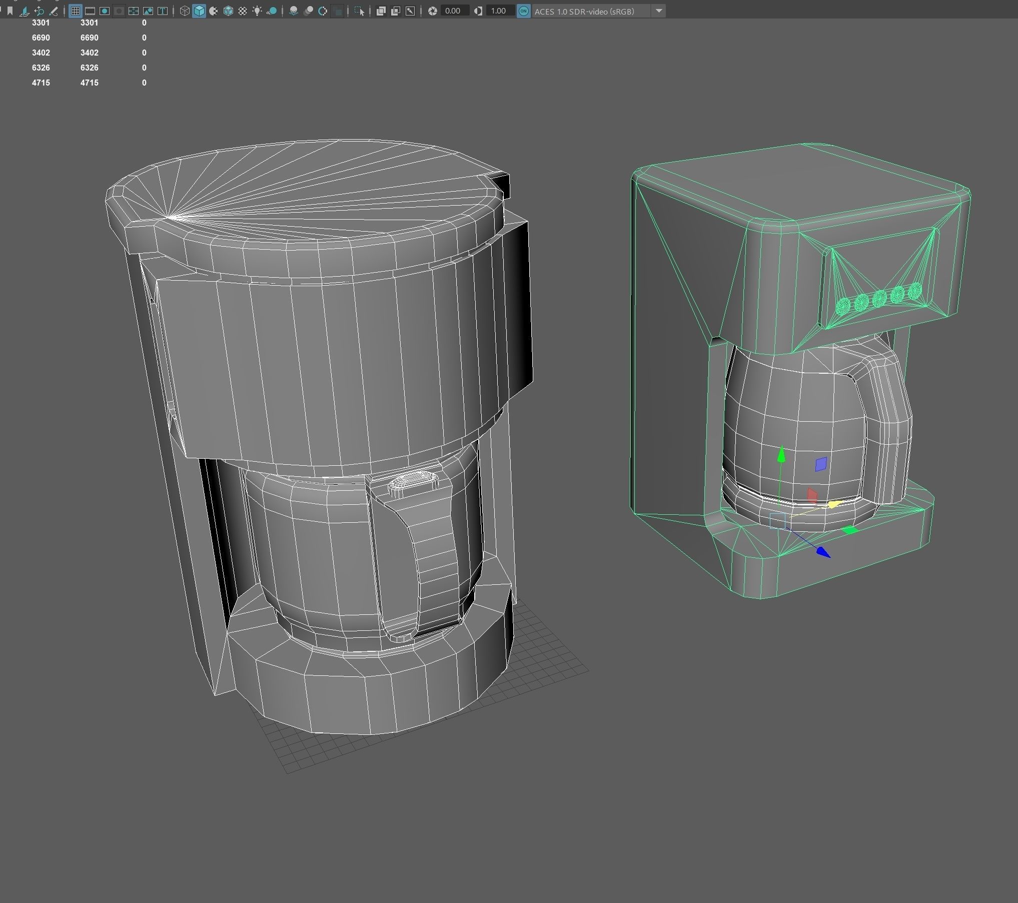 Coffeemakers Low-poly 3D model_8