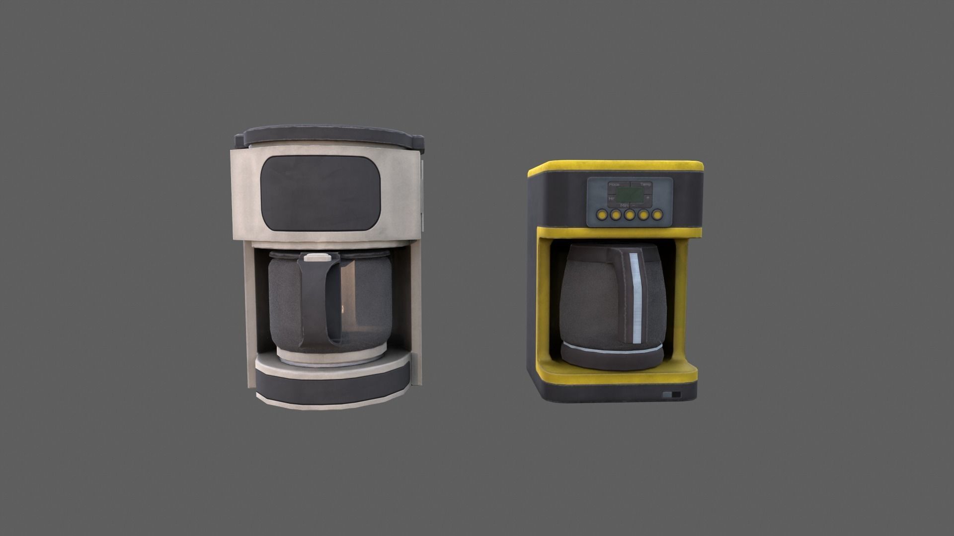 Coffeemakers Low-poly 3D model_4