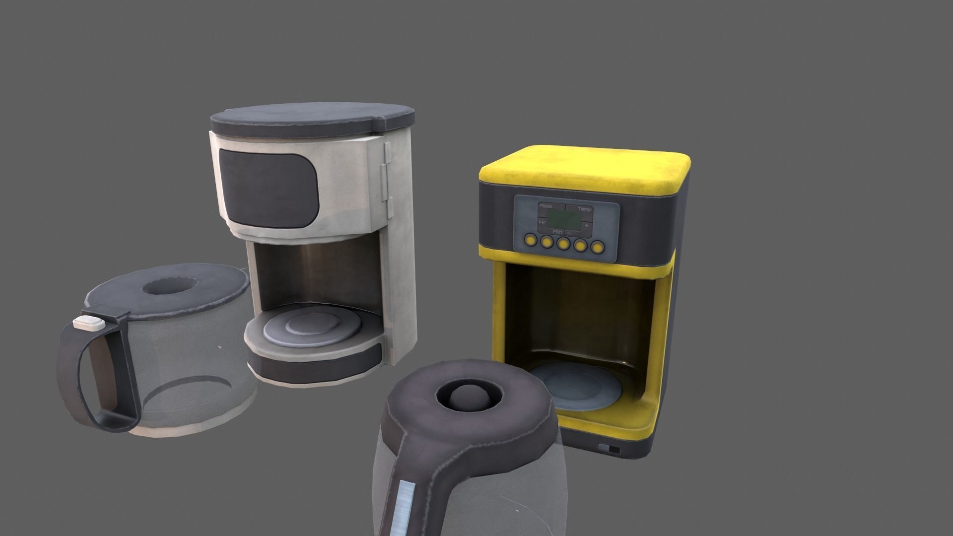 Coffeemakers Low-poly 3D model_2