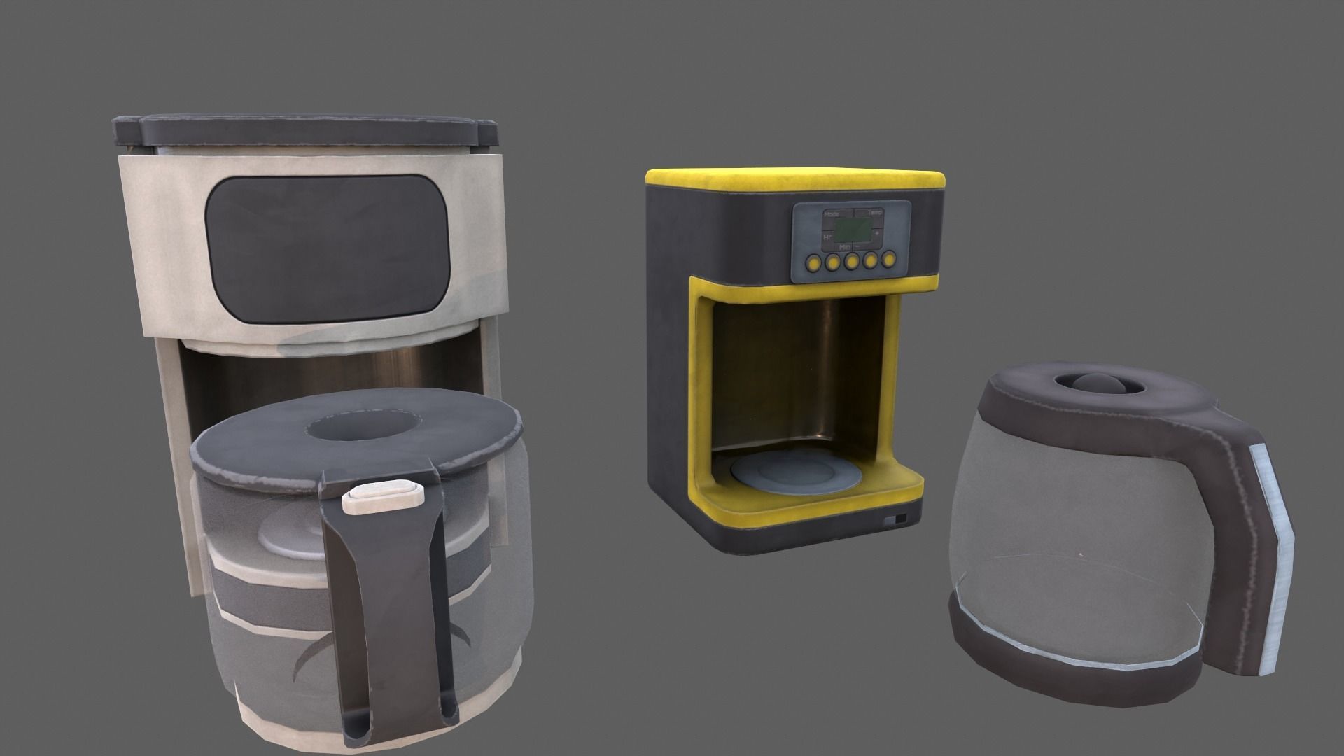 Coffeemakers Low-poly 3D model_3