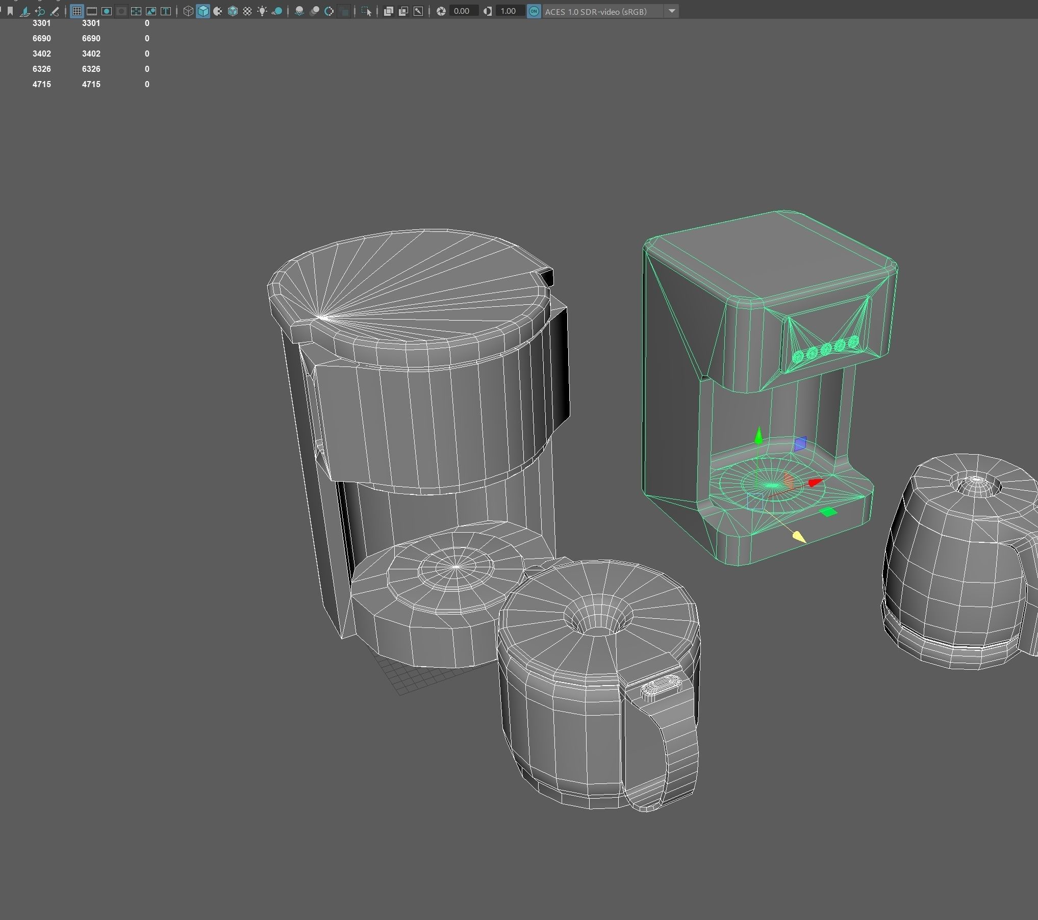 Coffeemakers Low-poly 3D model_7