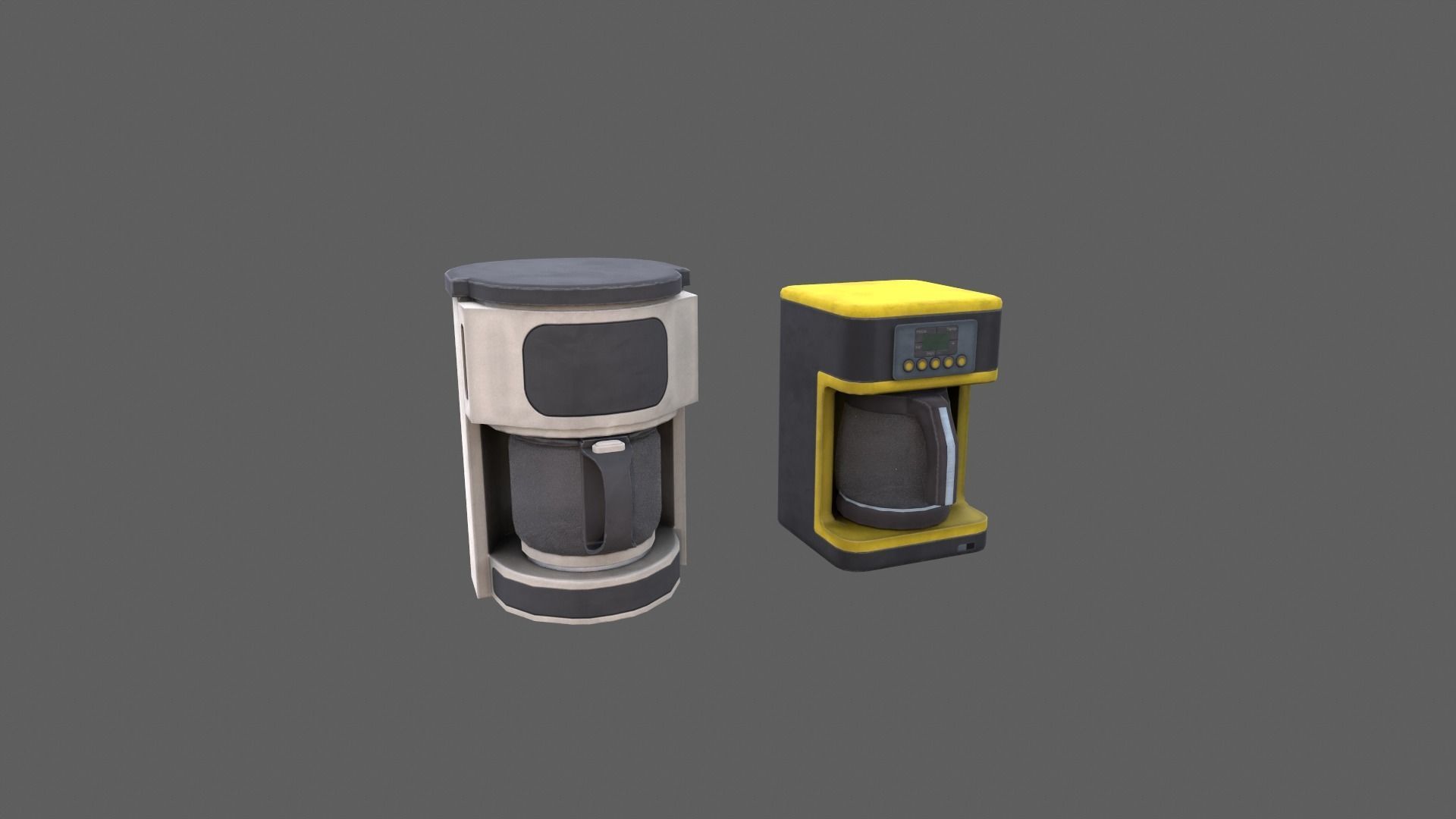 Coffeemakers Low-poly 3D model_5