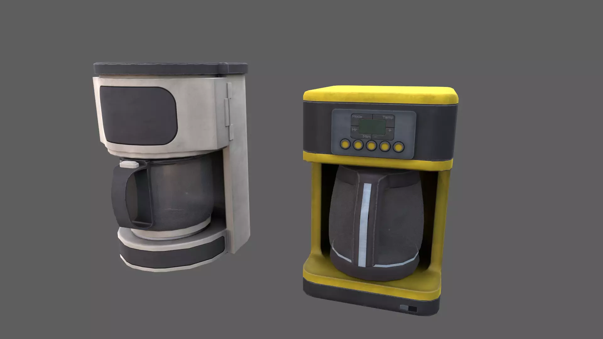 Coffeemakers Low-poly 3D model_0