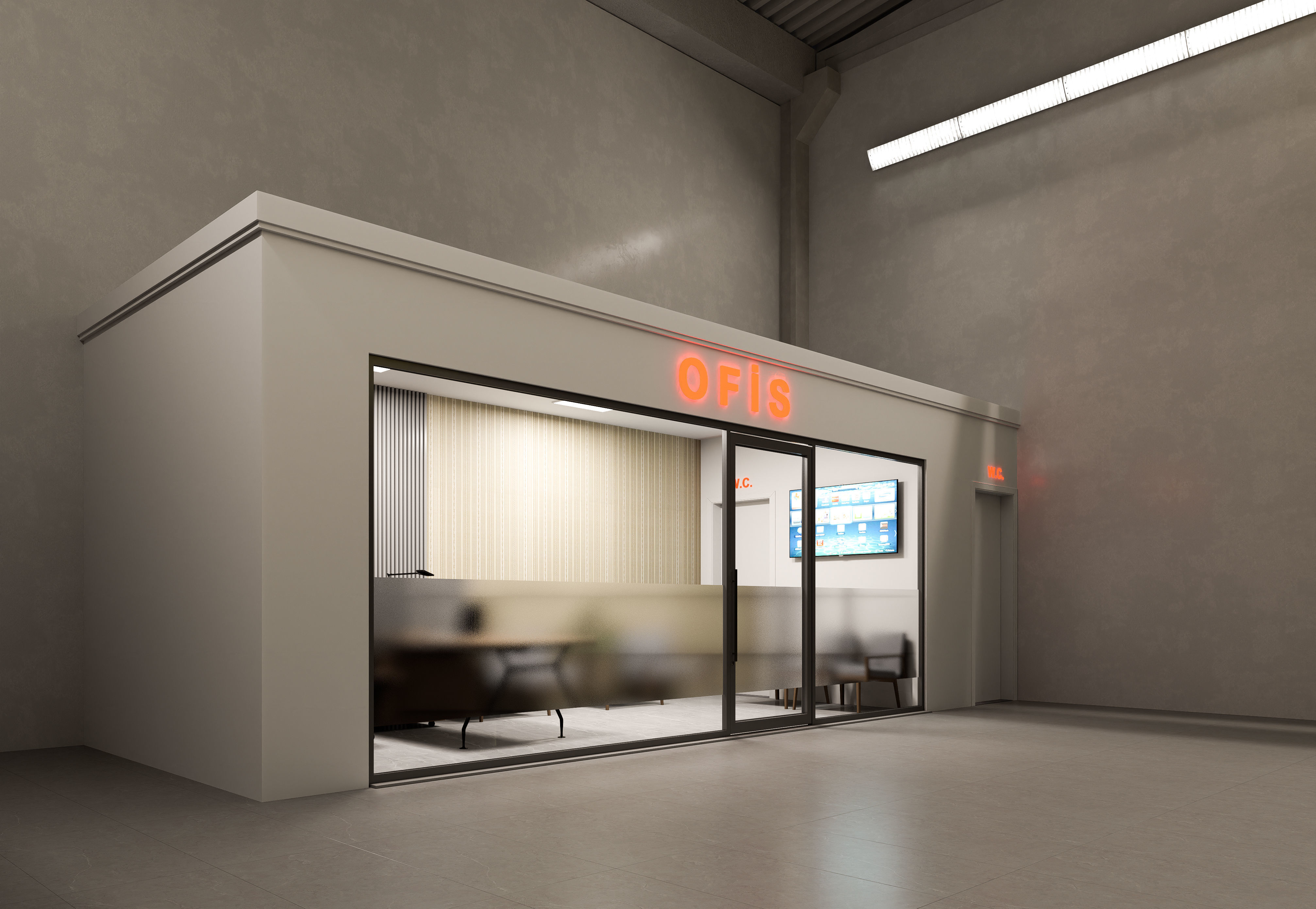 Prefabricated shop and warehouse project 3D model_10