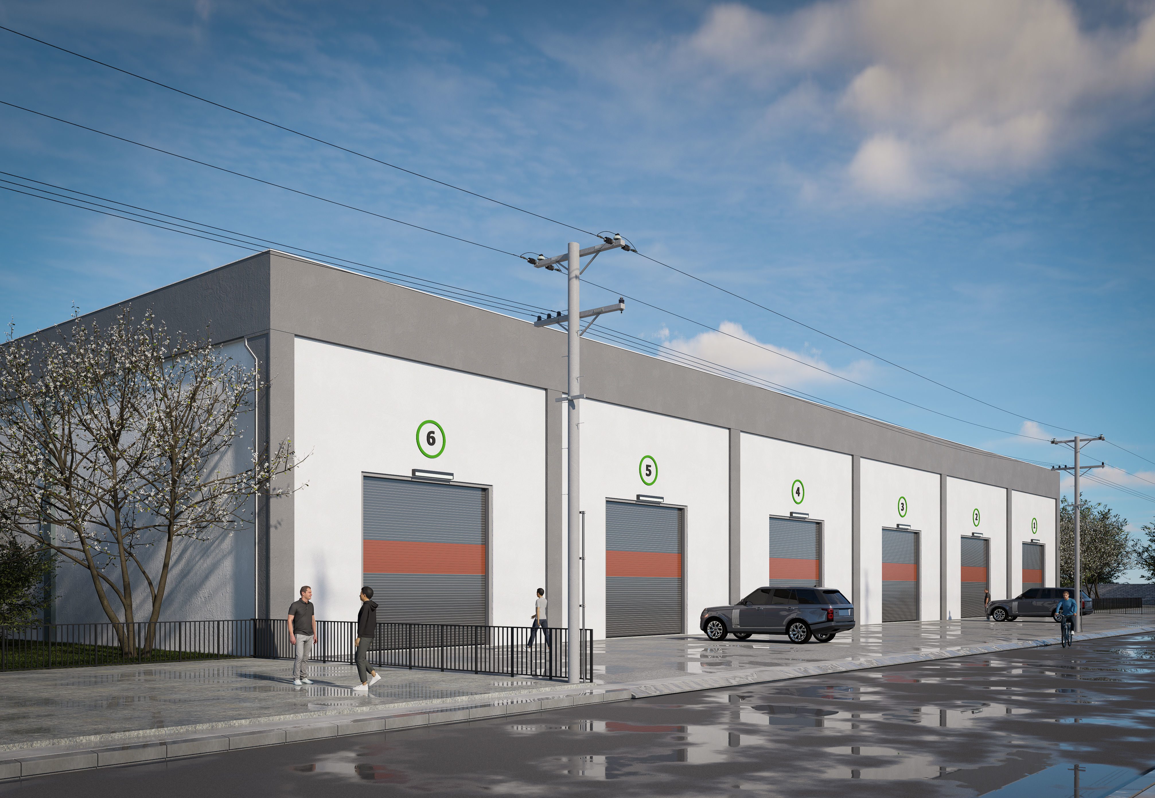 Prefabricated shop and warehouse project 3D model_1