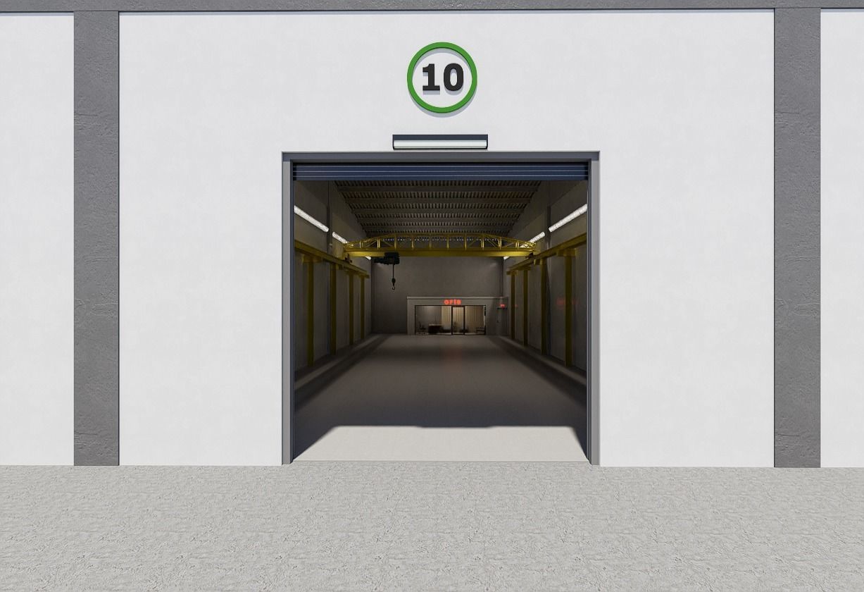 Prefabricated shop and warehouse project 3D model_6