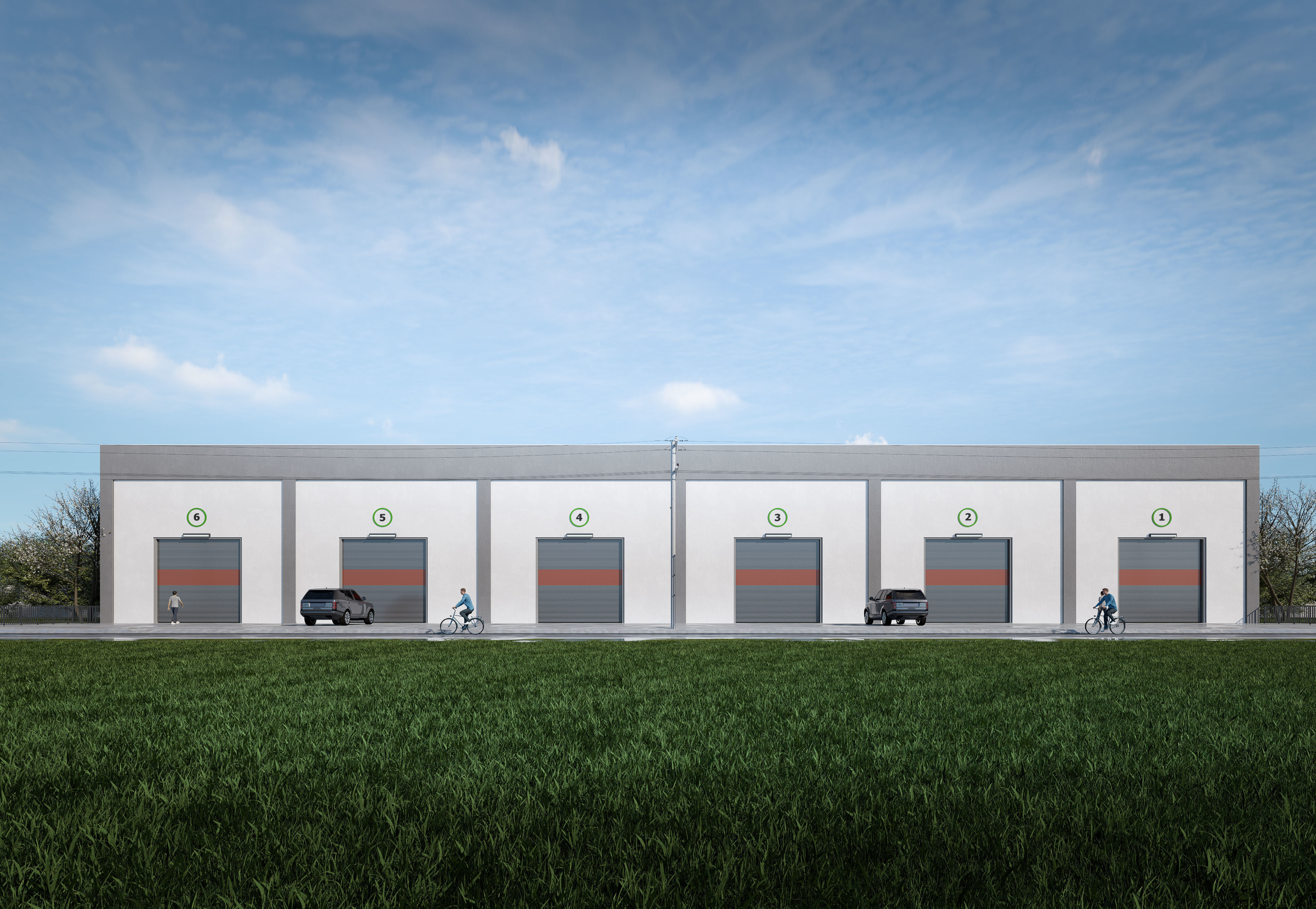 Prefabricated shop and warehouse project 3D model_2