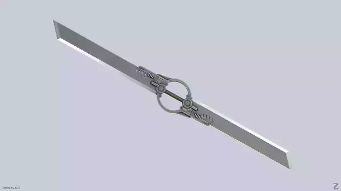Twinblade Low-poly 3D model